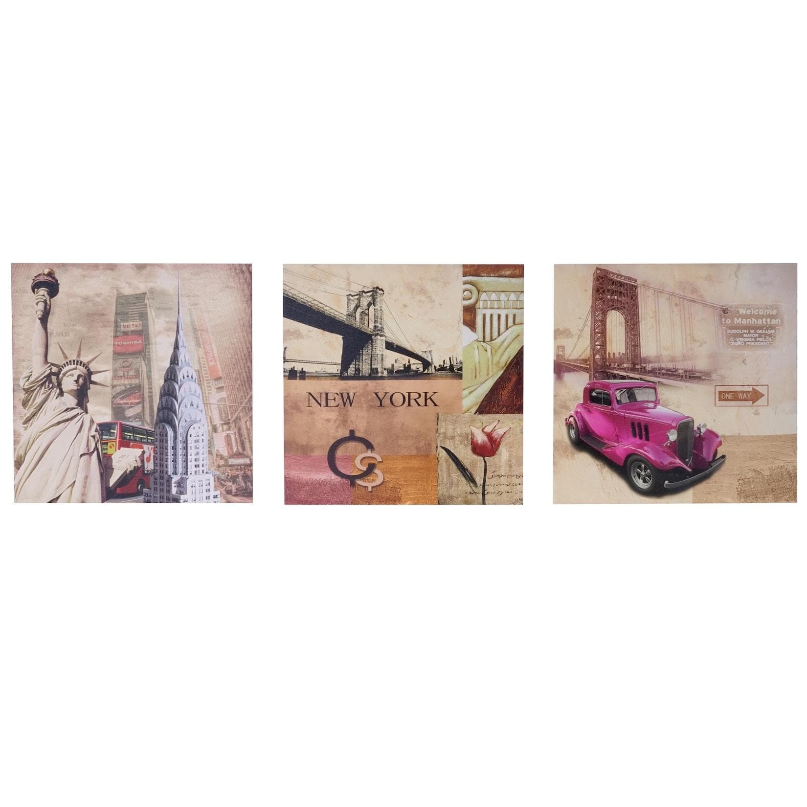 MCW Leinwandbild New York Holzrahmen