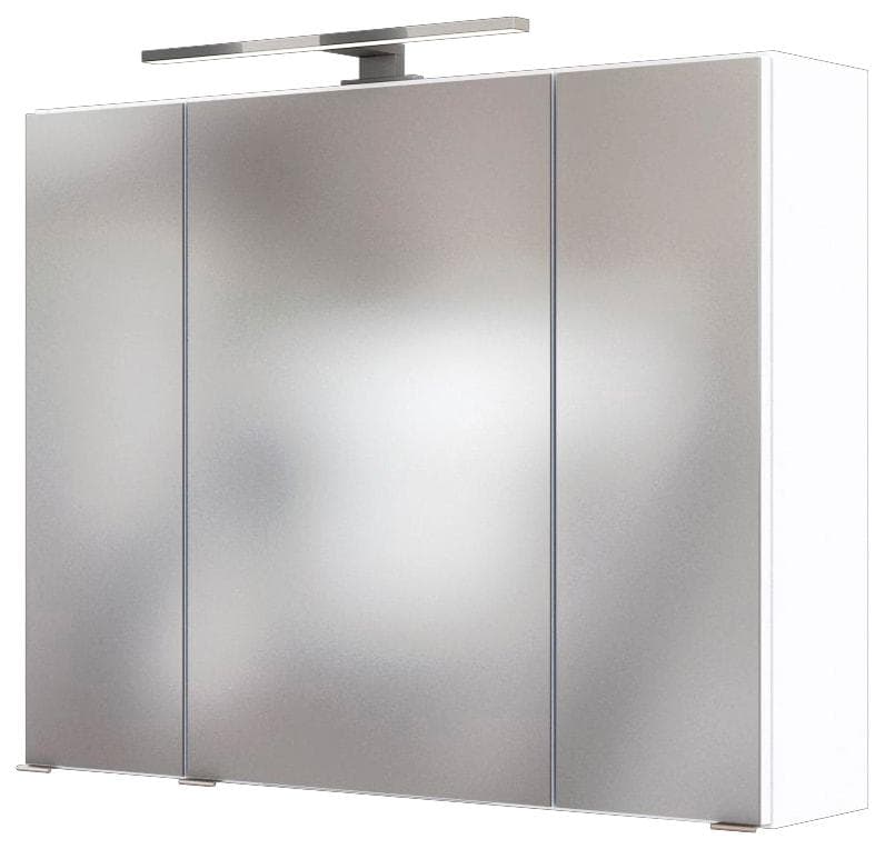 WELLTIME Spiegelschrank Malibu Weiß mit LED und Türendämpfer