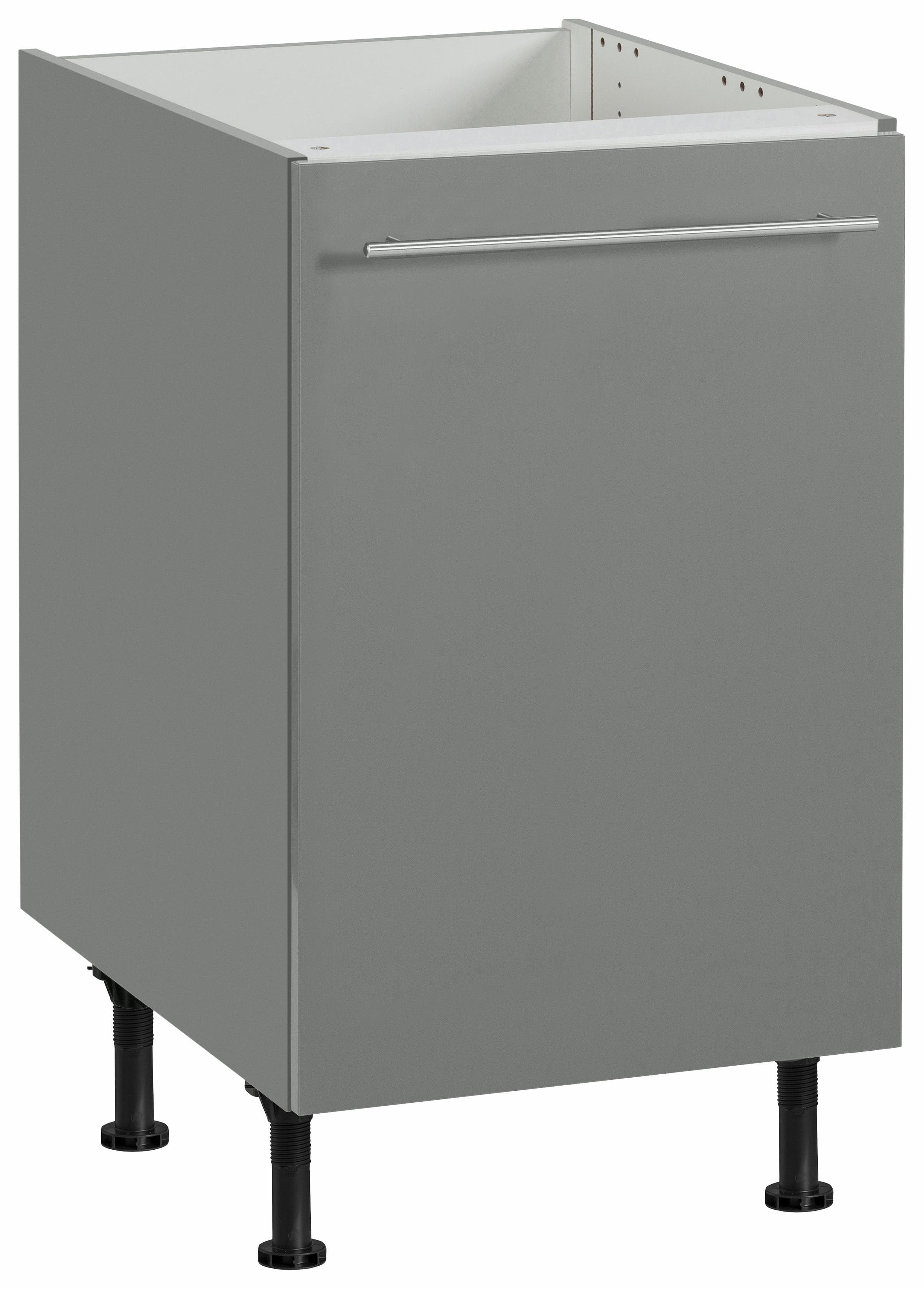 OPTIFIT Spülenschrank Bern Grau 50cm mit höhenverstellbaren Füßen