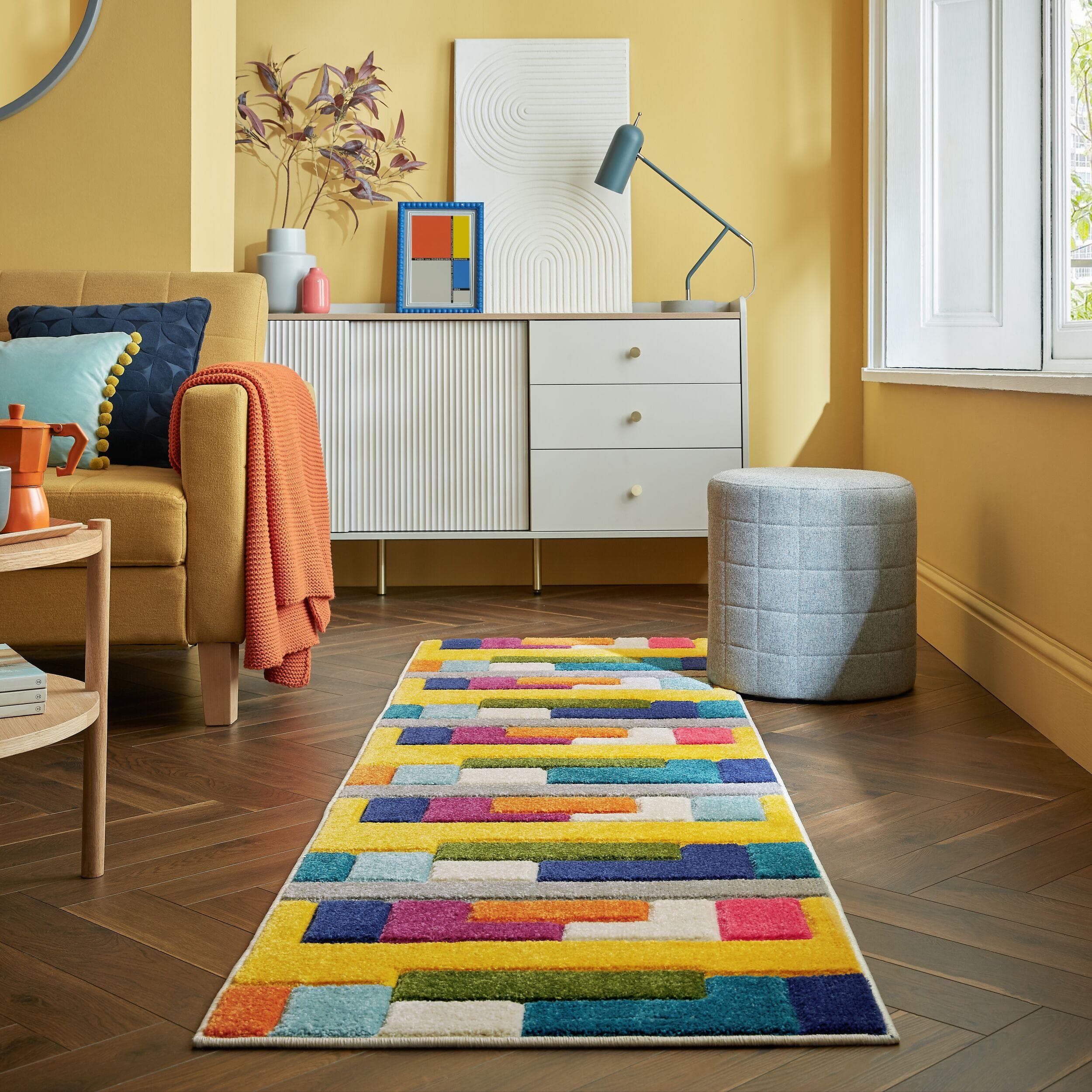 FLAIR RUGS Spectrum Teppich: Handgeschnitzt, Polypropylen, Geometrisches Design