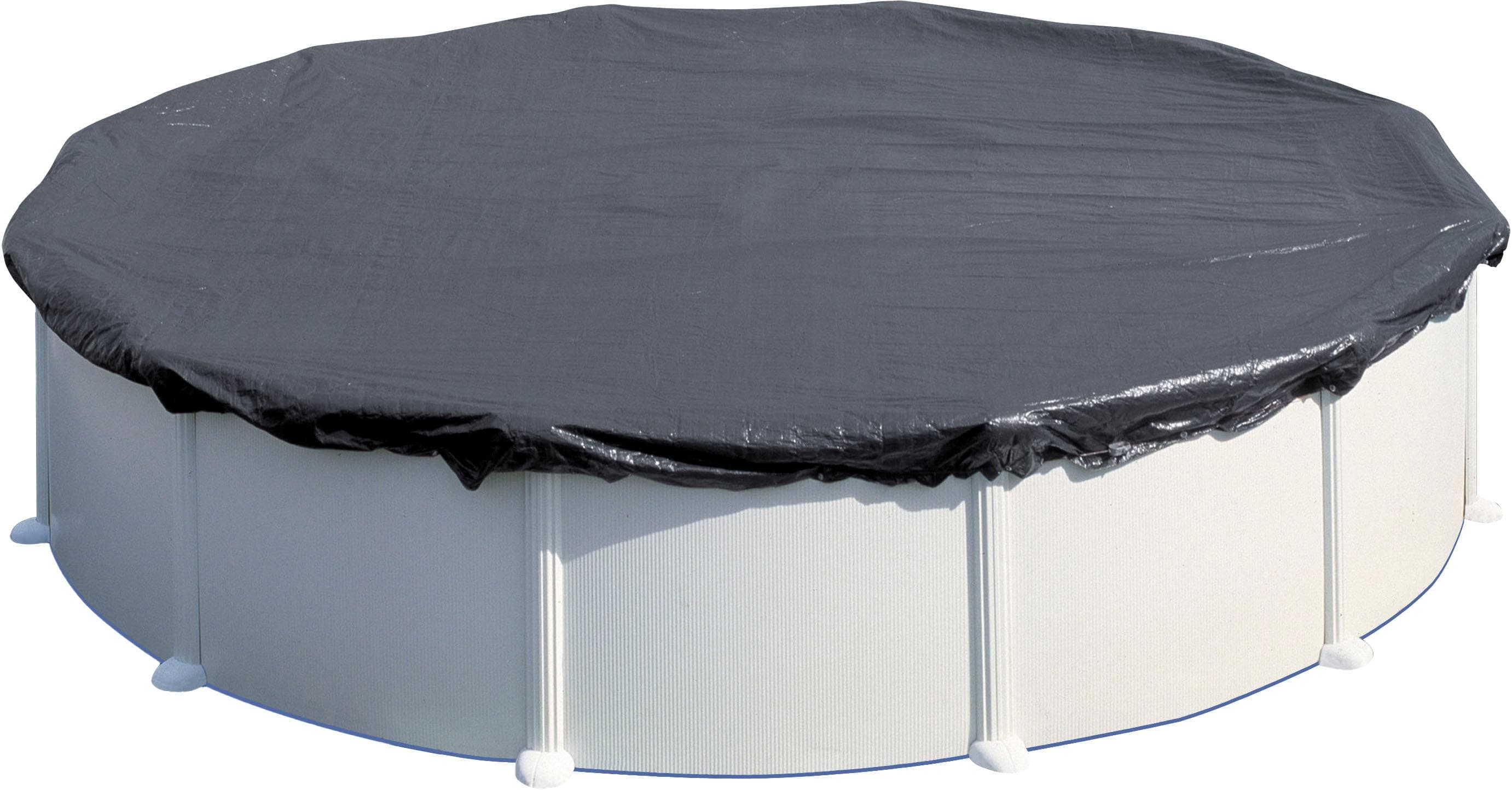 GRE Winterabdeckplane Grau PVC für Stahlwandpools