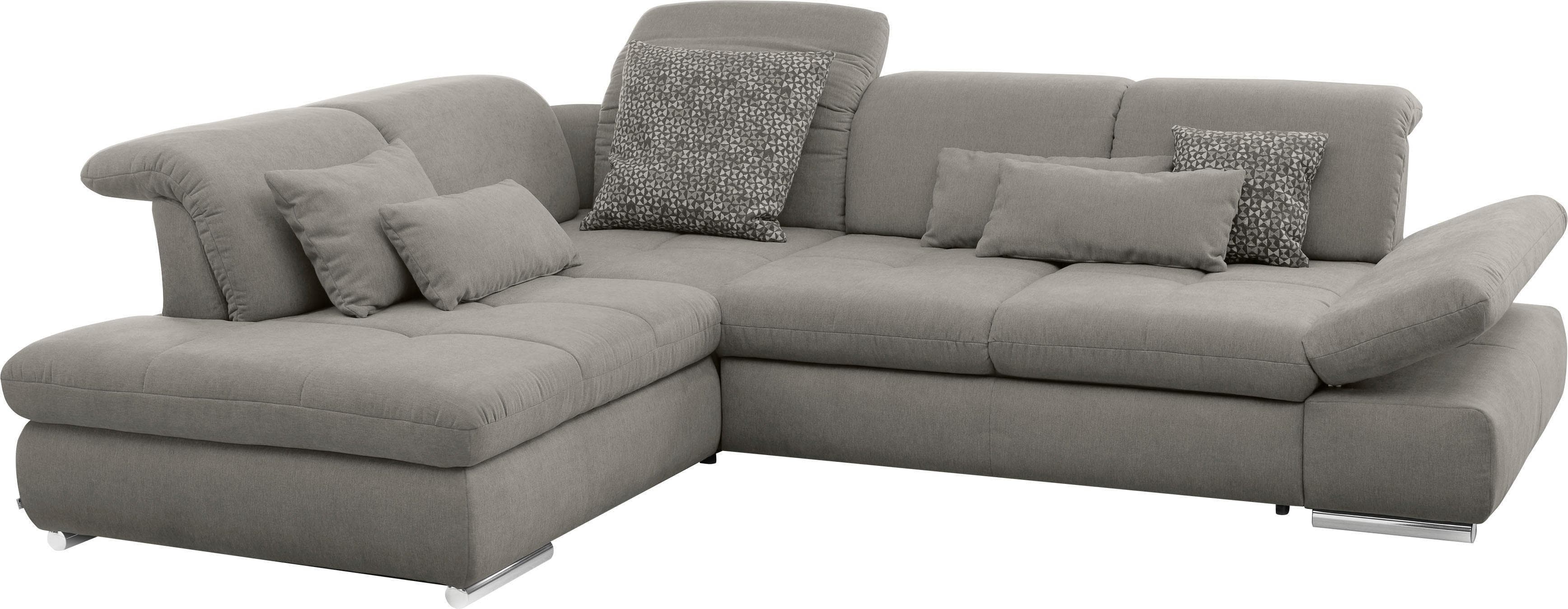 Komfortables Ecksofa mit Federkern und verstellbarer Kopfstütze