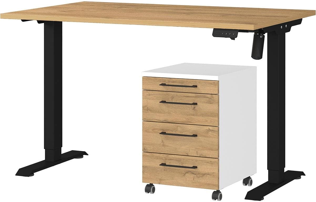 Profi-Büroset: Schreibtisch mit Rollcontainer