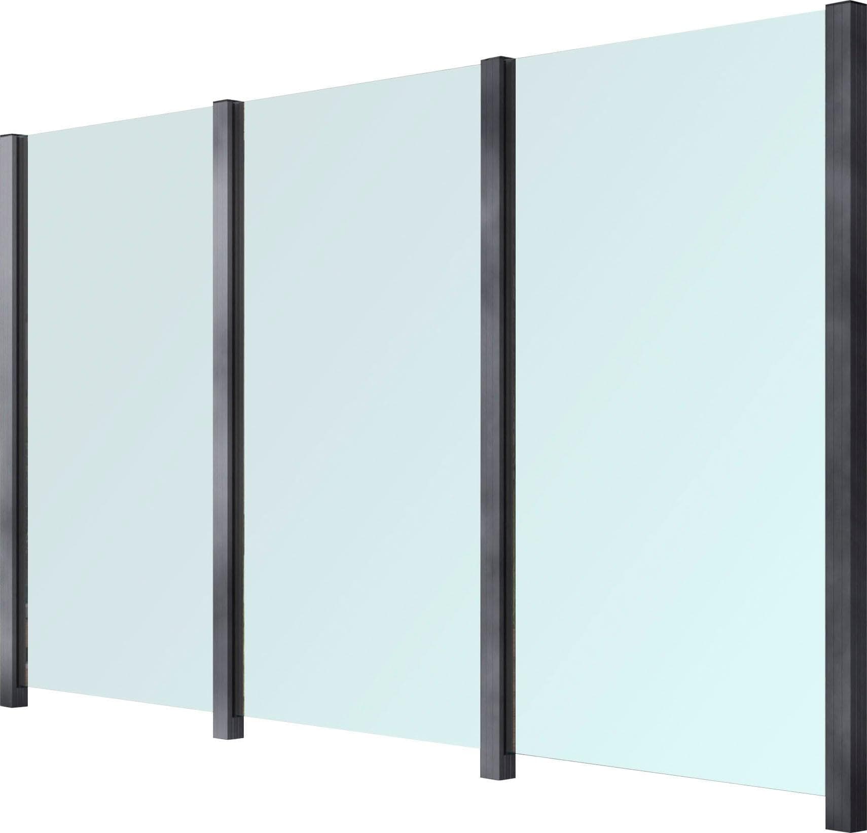 Baur Versand Glaszaun STAKET PRO Grau Aluminium mit Klarglas
