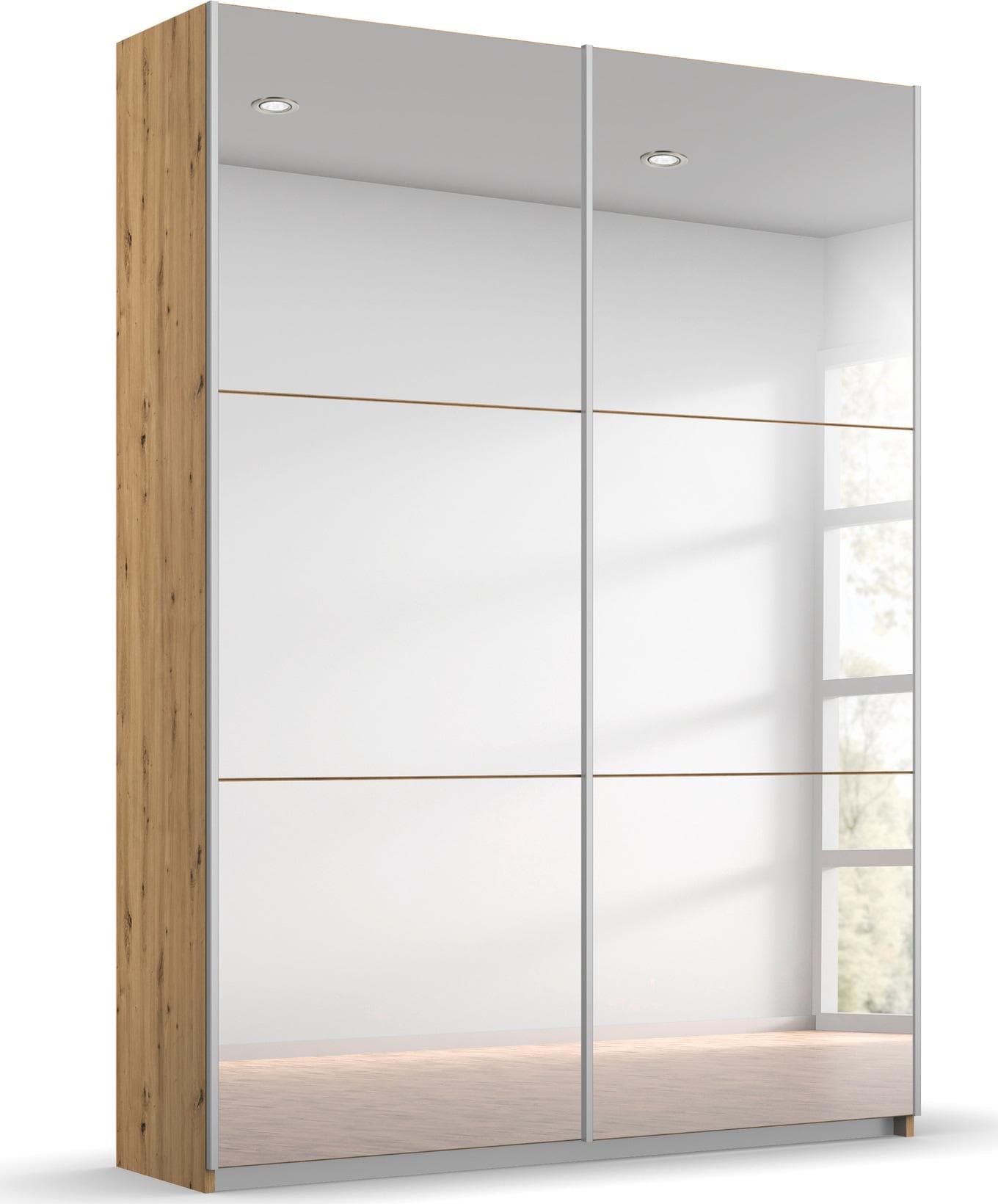 Schwebetürenschrank mit Spiegel - Geräumiger Kleiderschrank MADE IN GERMANY