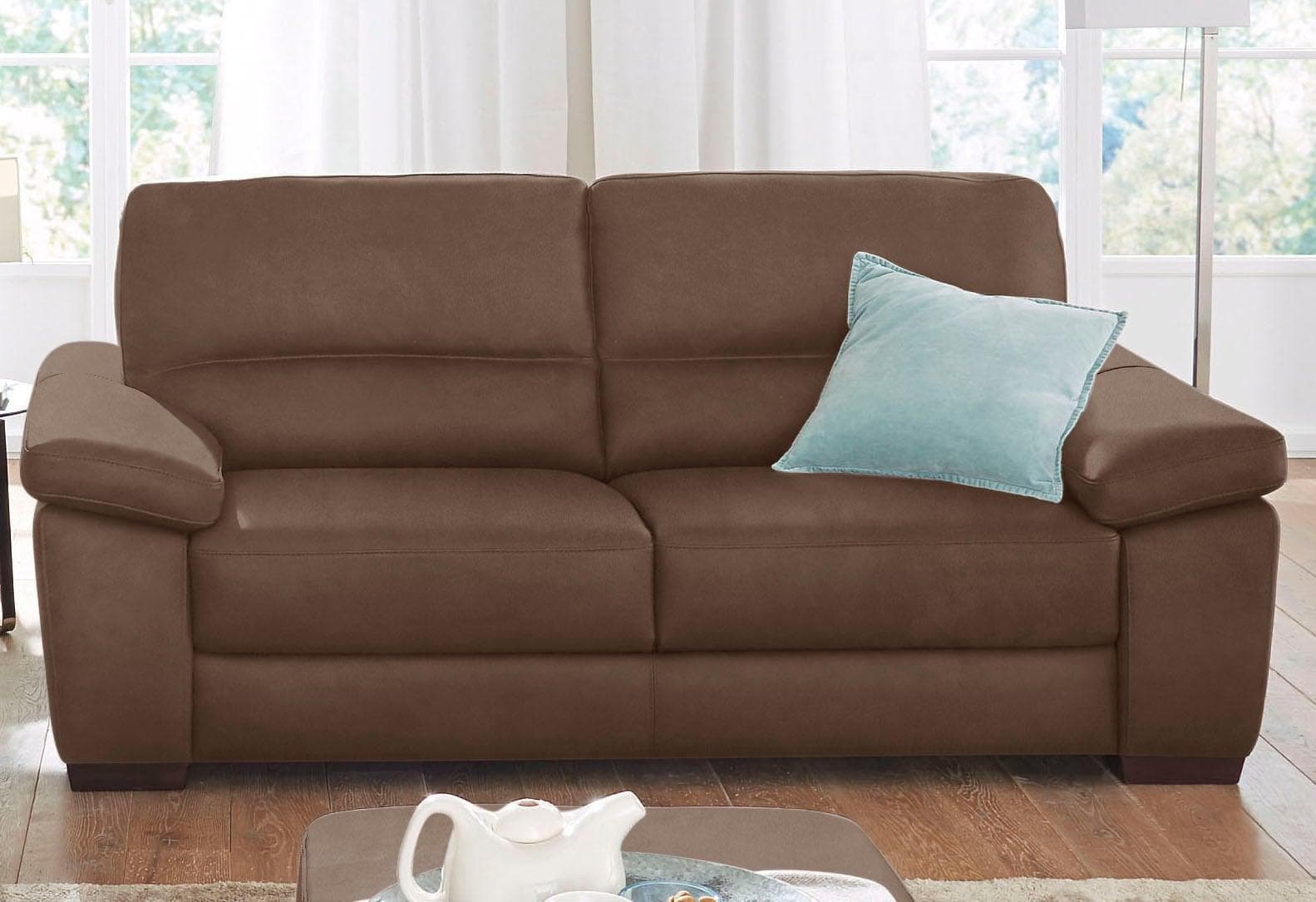 CALIA ITALIA Gaia 2-Sitzer Sofa Braun Luxus-Microfaser