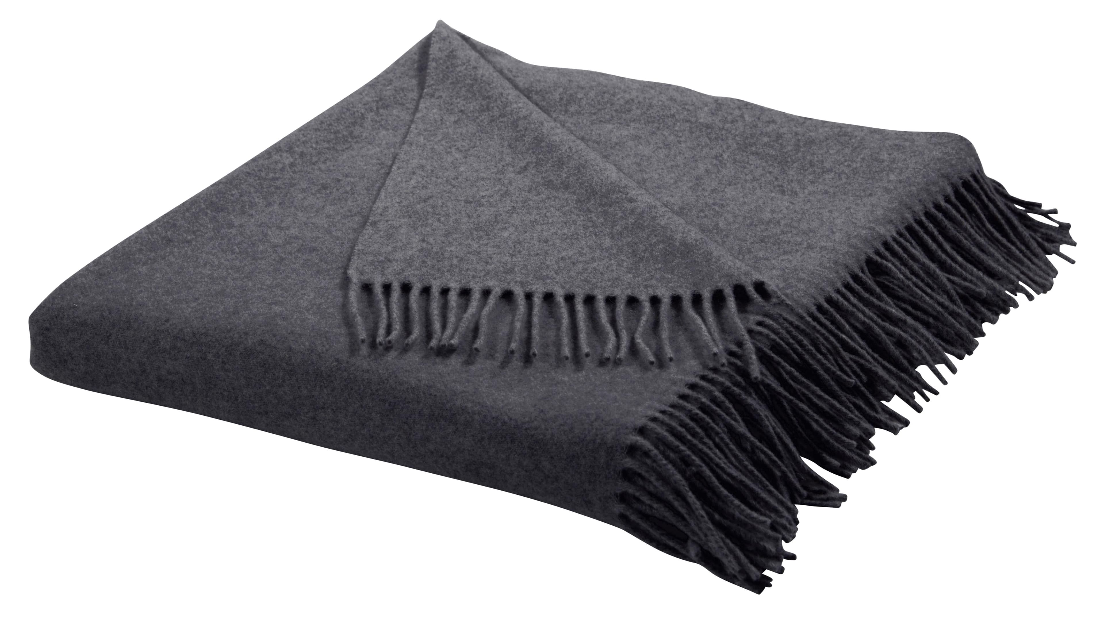 Plaid Mila Guido Maria Kretschmer Home & Living Schurwolle Anthrazit