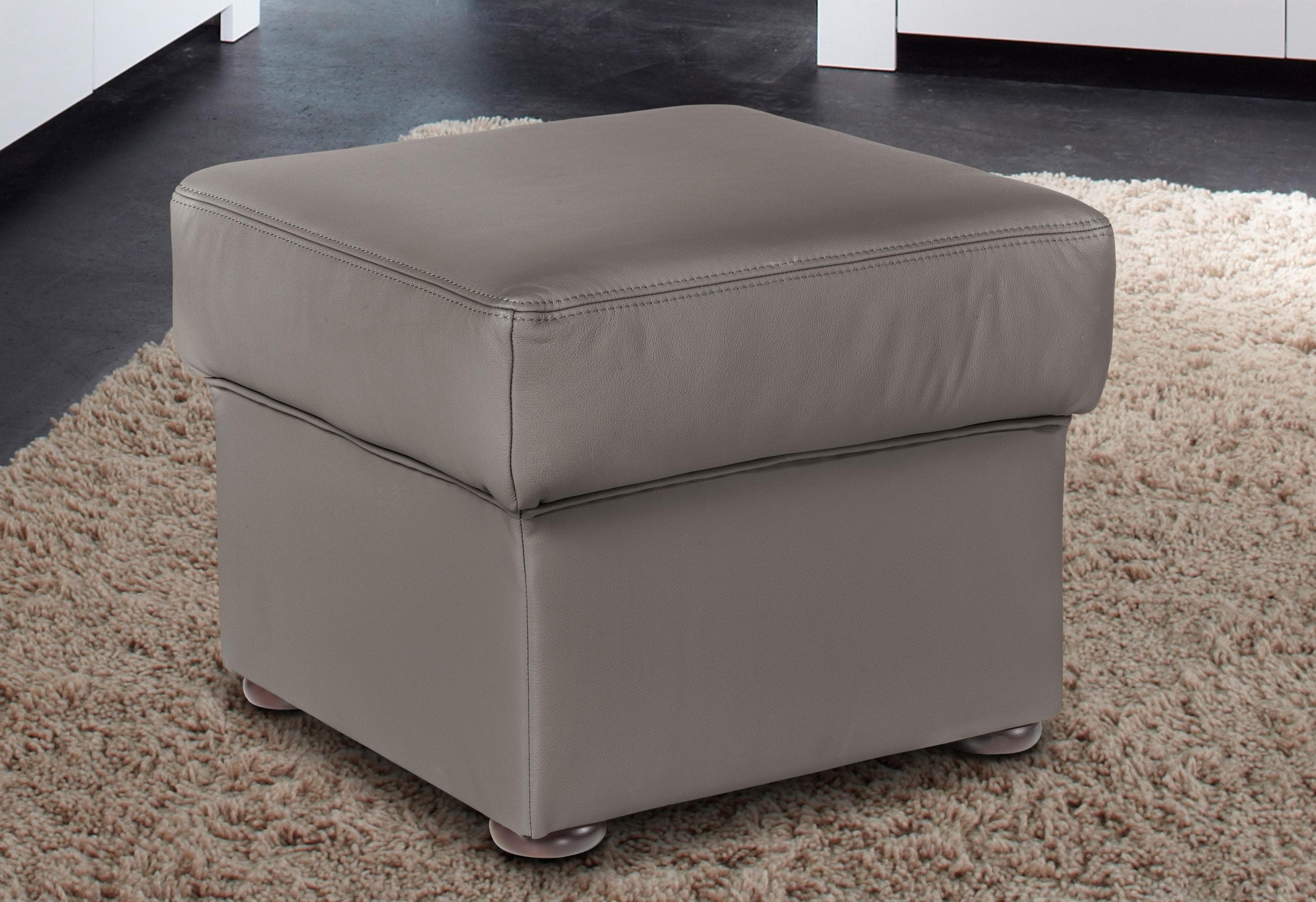 Hocker SIT & MORE Benson Grau Kunstleder Microfaser