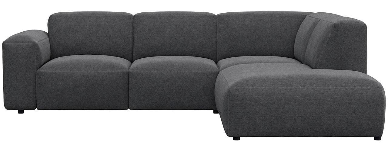 Flexlux Ecksofa Lucera Grau L-Form Chaiselongue