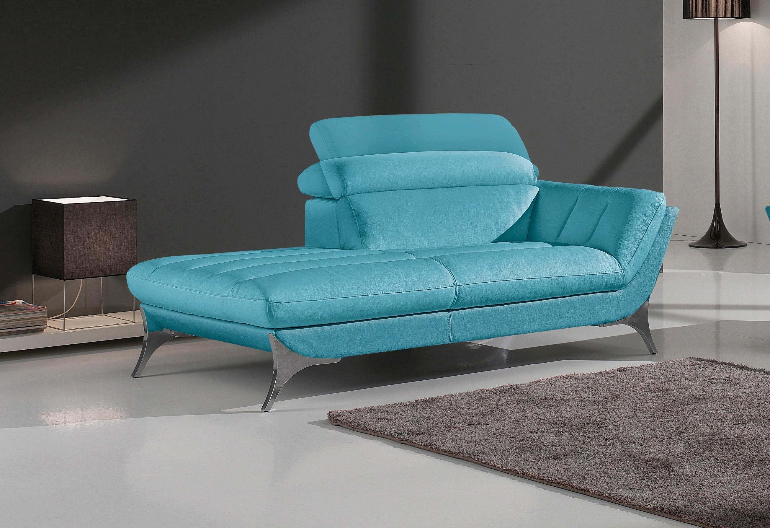 Recamiere Egoitaliano Sueli Türkis Leder Nuvole