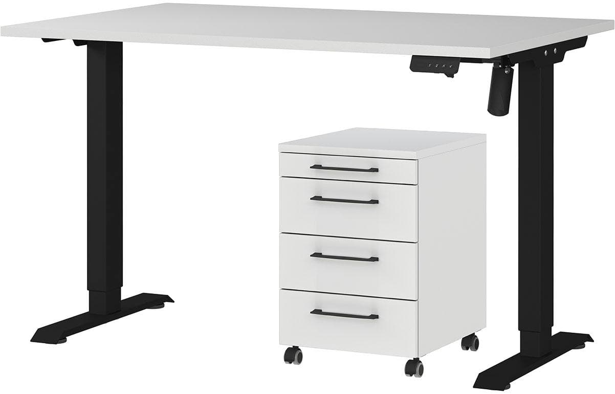 GERMANIA Büromöbel-Set Profi 3.0 Schreibtisch 120cm Spanplatte Metall