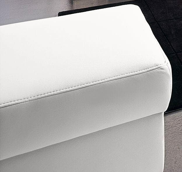 DOMO COLLECTION Hocker Alisson Weiß Luxus-Kunstleder Modern