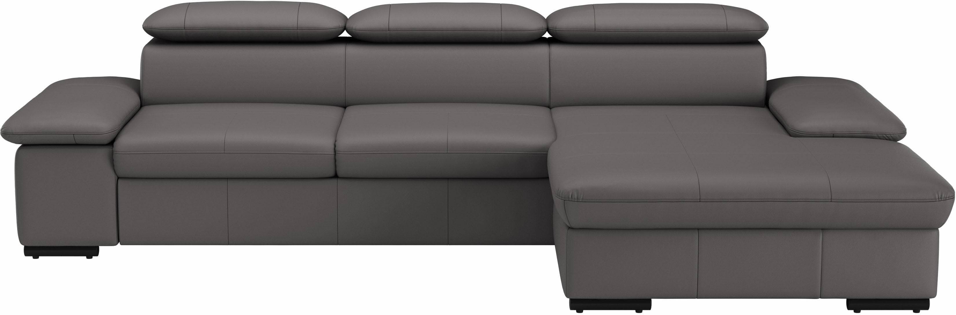 SIT & MORE Ecksofa Alcudia L-Form Mocca mit Bettfunktion