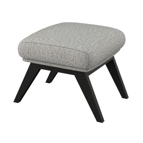 FLEXLUX Polsterhocker Adria Grau Chenille Lederoptik