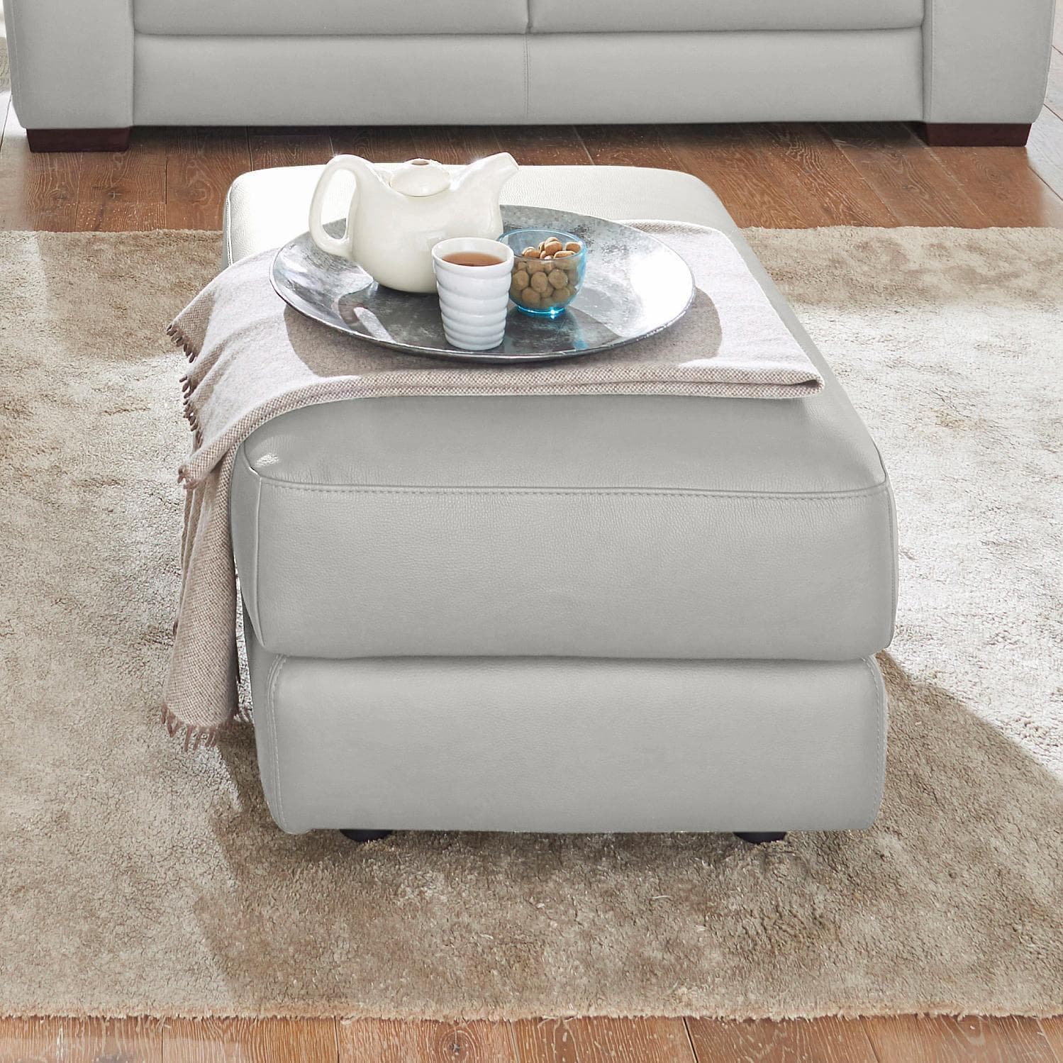 CALIA ITALIA Hocker Gaia Lederhandwerk Tortora