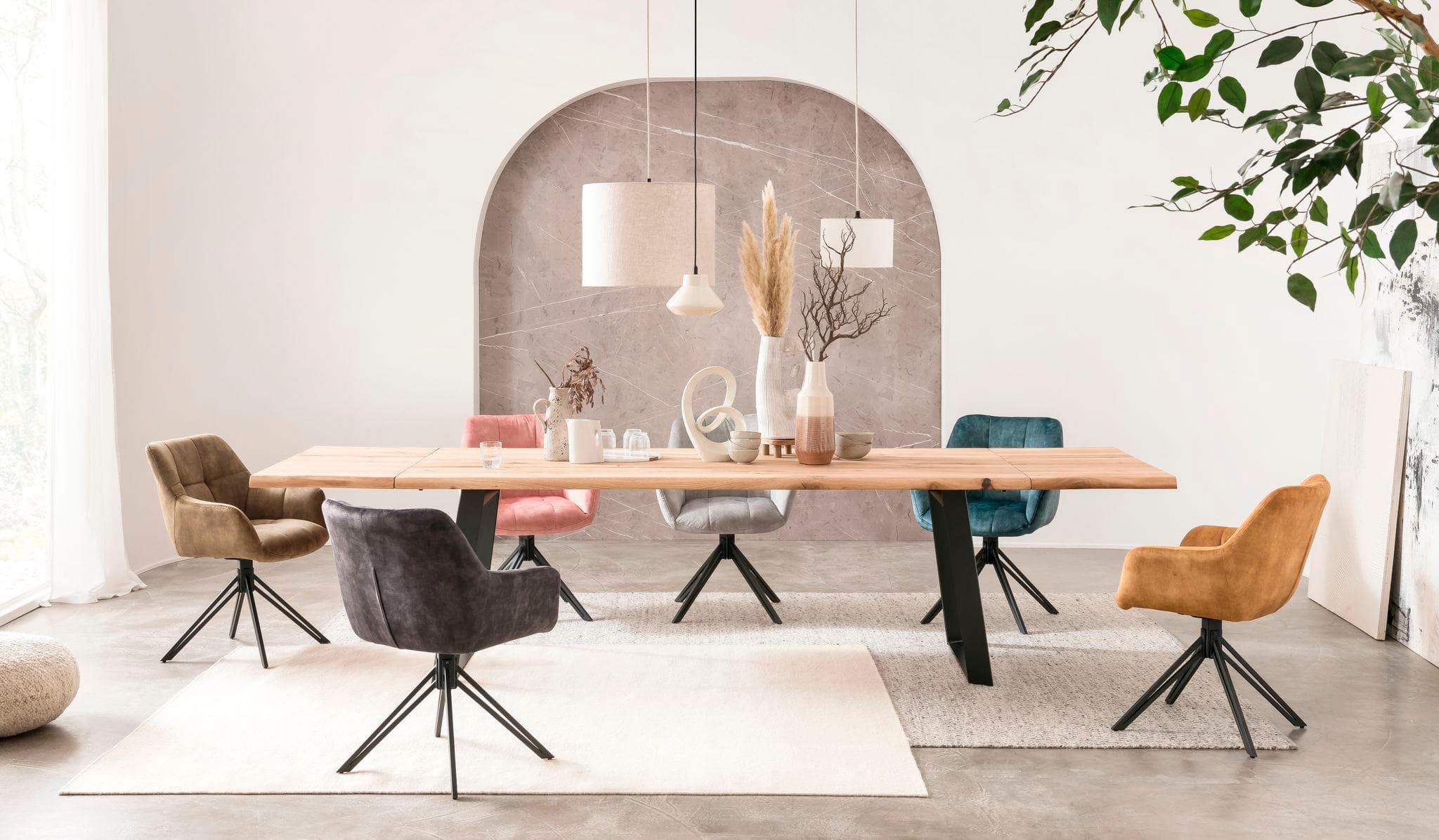 HOME AFFAIRE Esstisch Hudson Massivholz Eiche