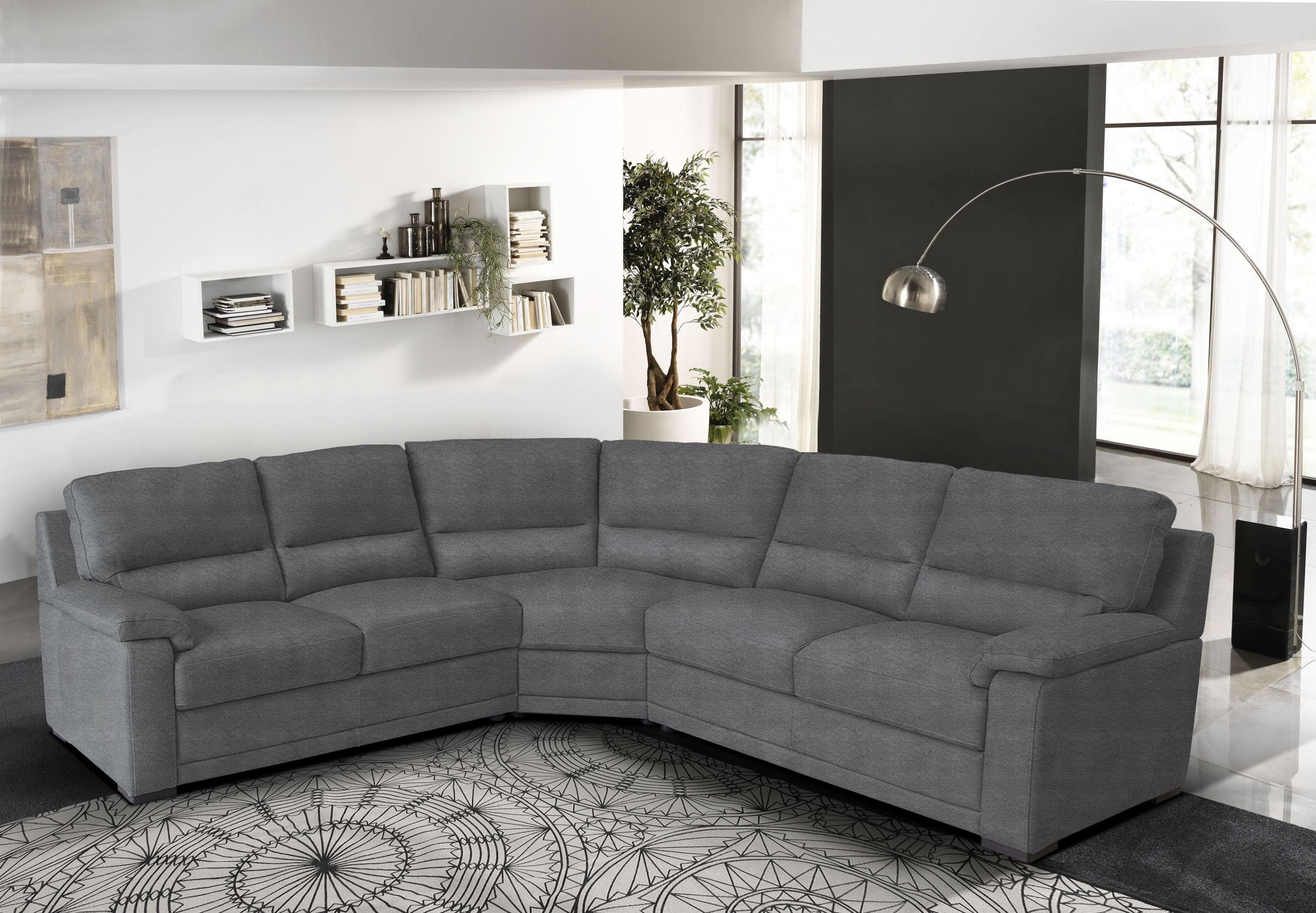 Egoitaliano Ecksofa Doris Modernes Designerecksofa Grau
