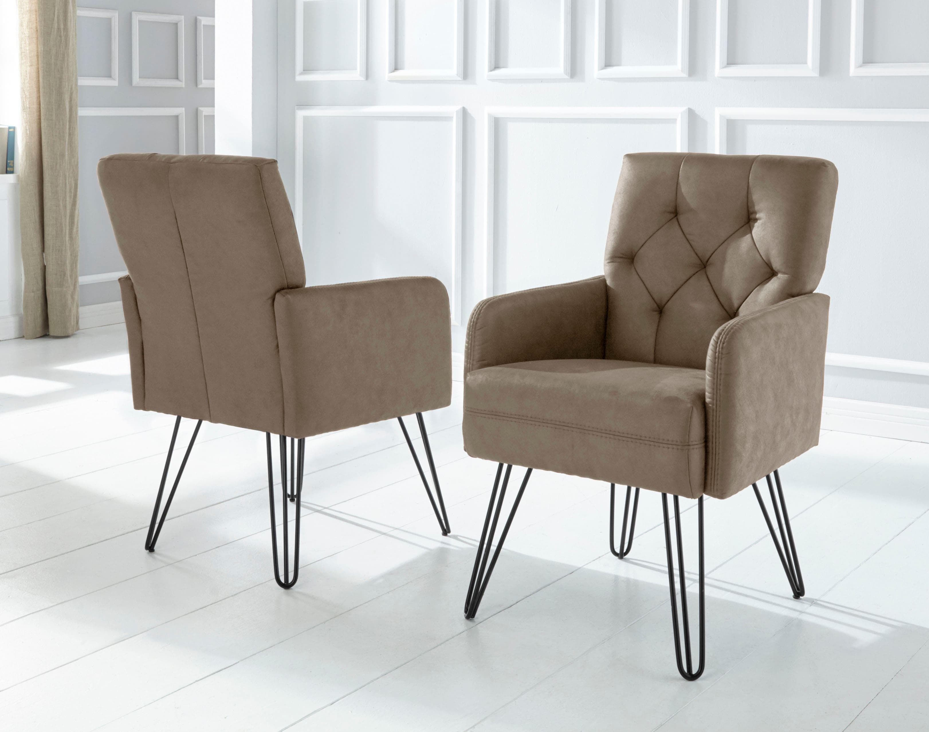 EXXPO Loungesessel Doppio Cappuccino Microfaser Lederoptik