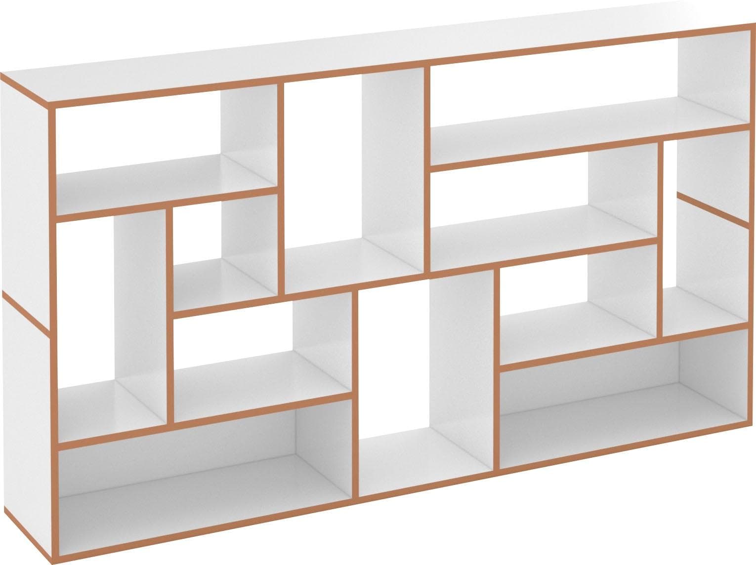 Mehrzweckregal TOJO "hanibal side" Weiß MDF Bücherregal Standregal