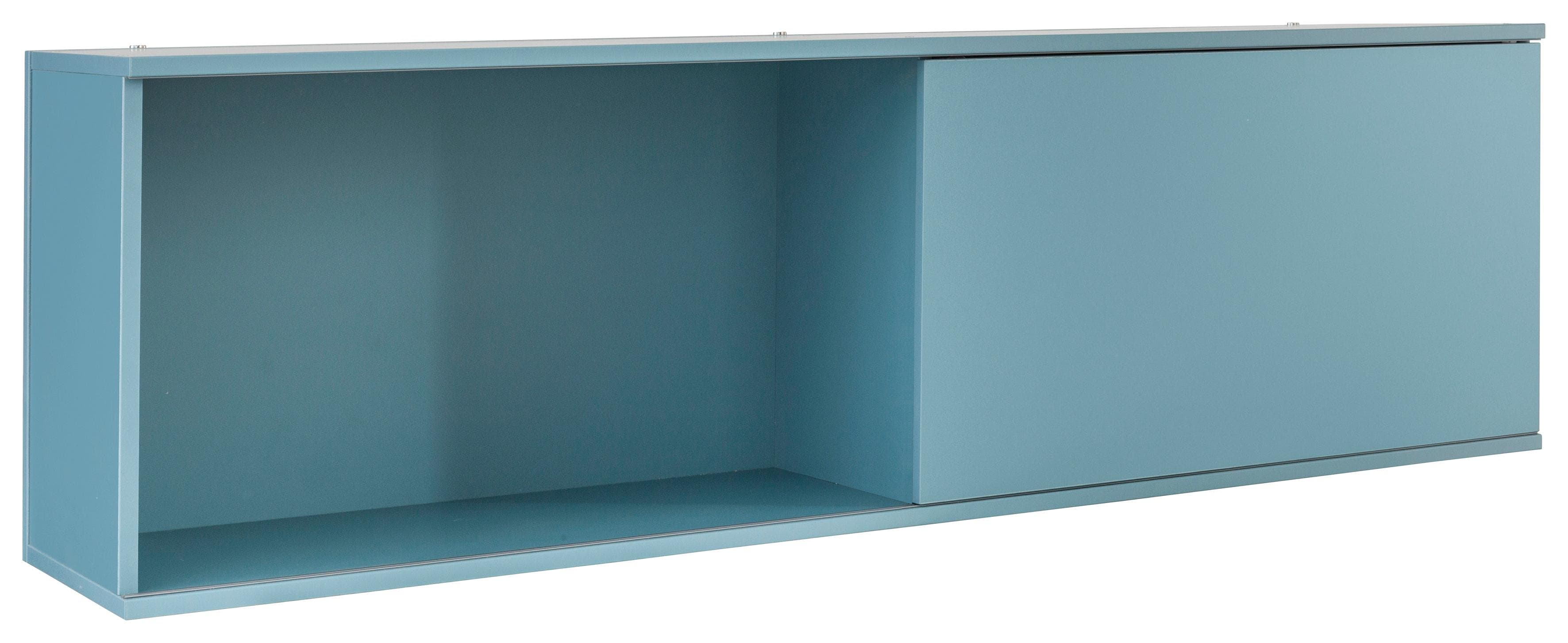 Kompaktes Hängeregal mit Schiebetür