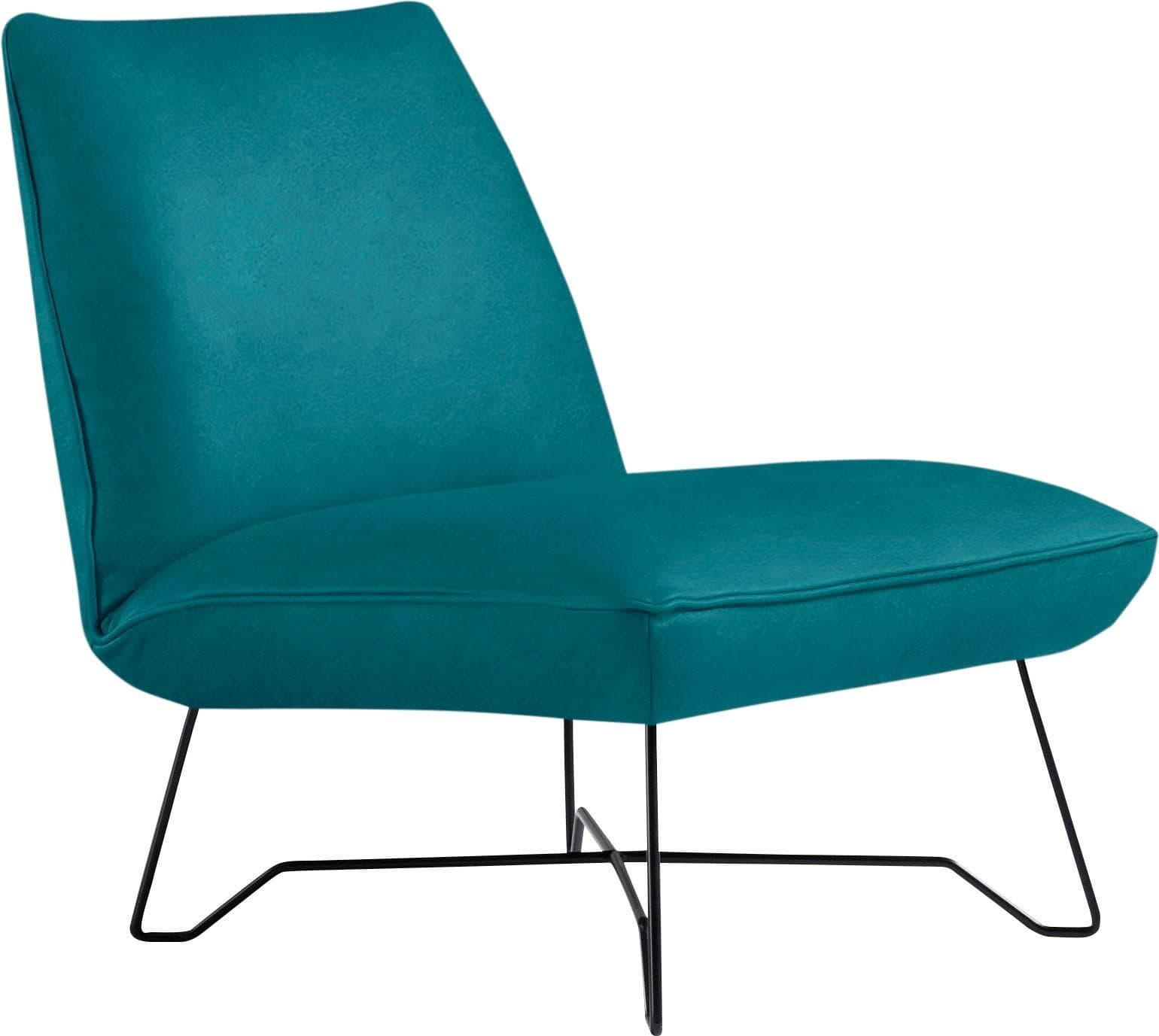 Egoitaliano Sessel Lia Loungesessel, elegant und stylisch, toller Sitzkomfort, blau (teal)