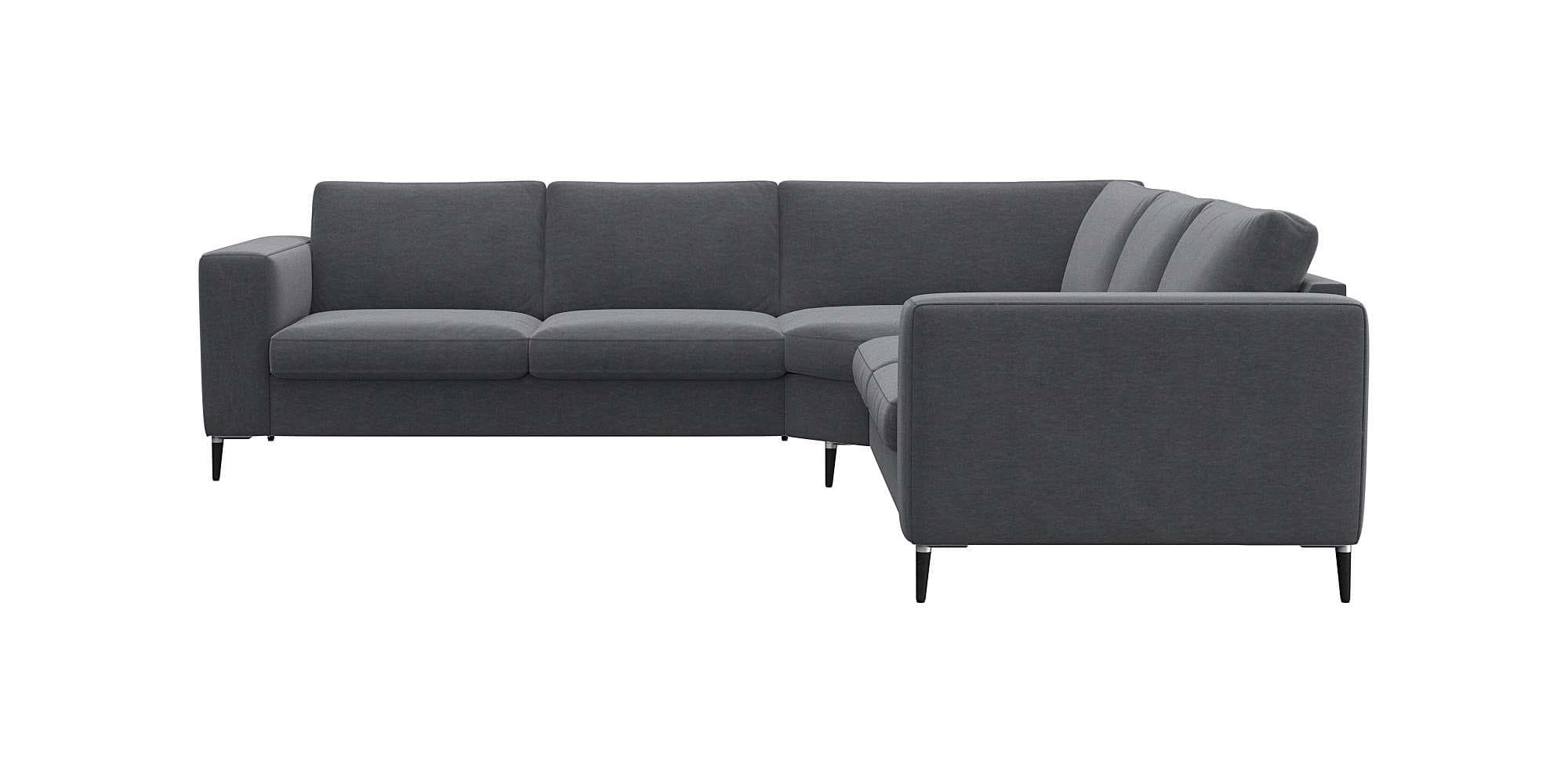 Flexlux Ecksofa Fiore Grau Skandinavisch mit Kaltschaum