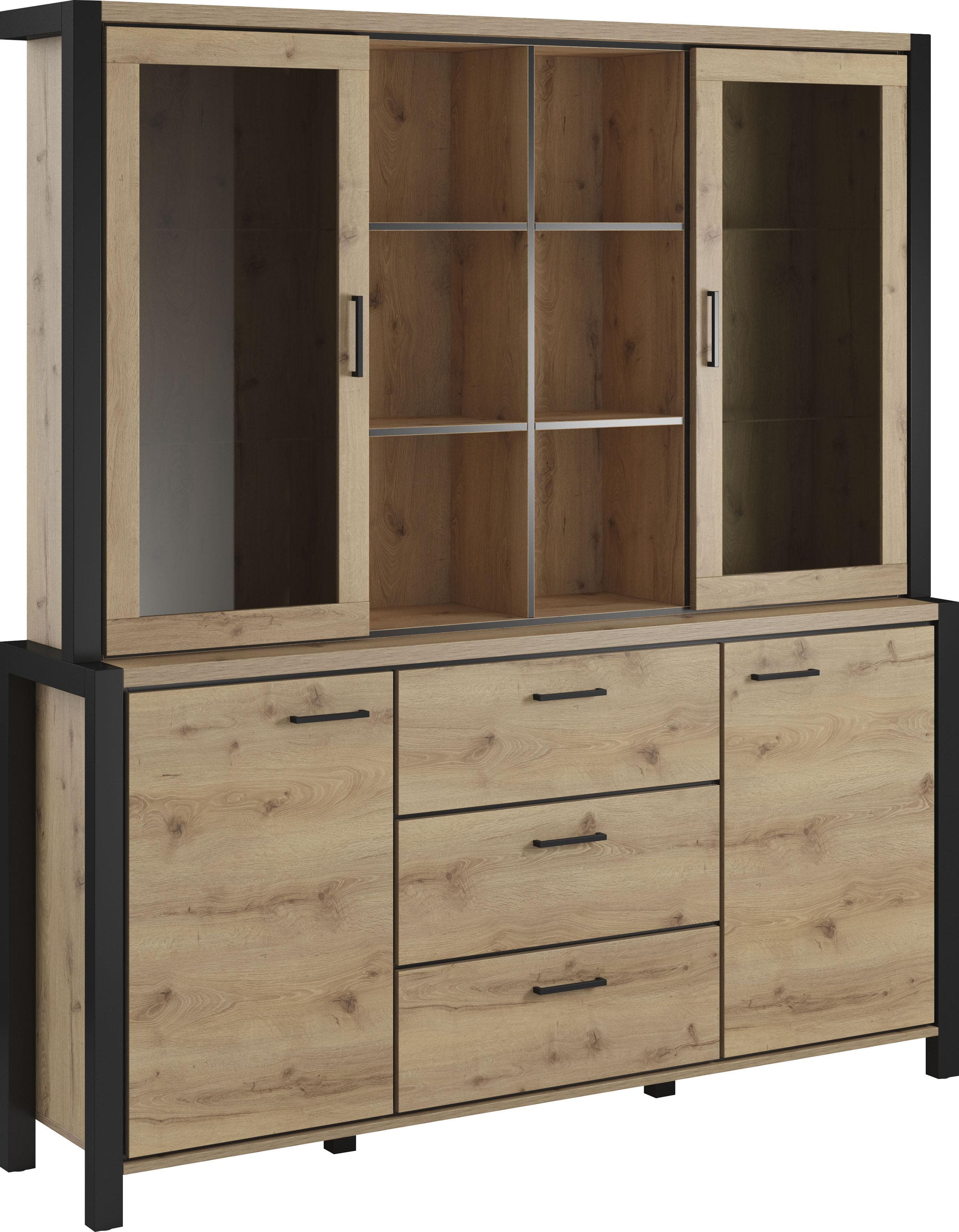 Stilvolles Buffet aus Holz mit viel Stauraum