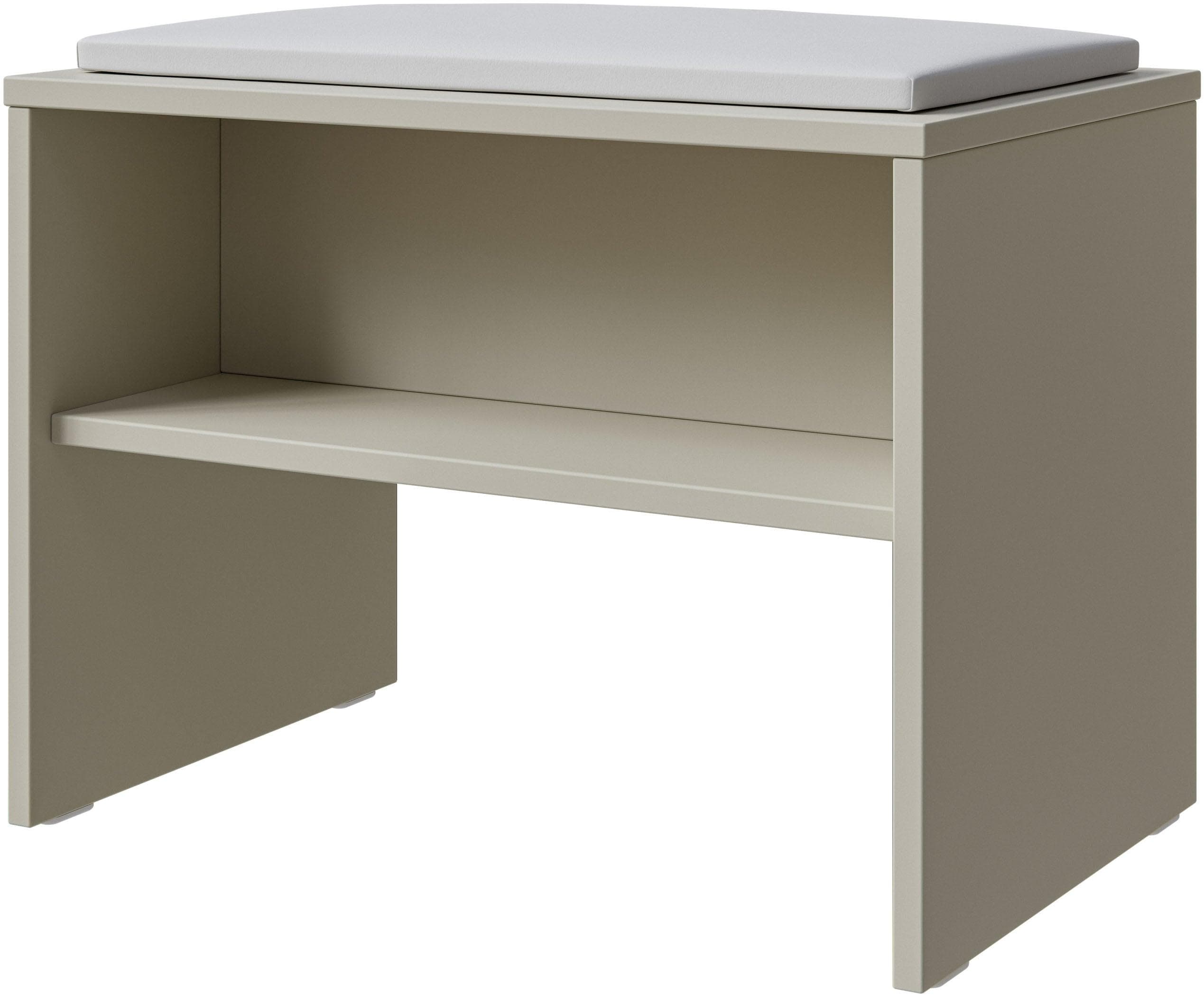 Gepolsterte Sitzbank mit Ablage & Kunstlederkissen - Für Badezimmer