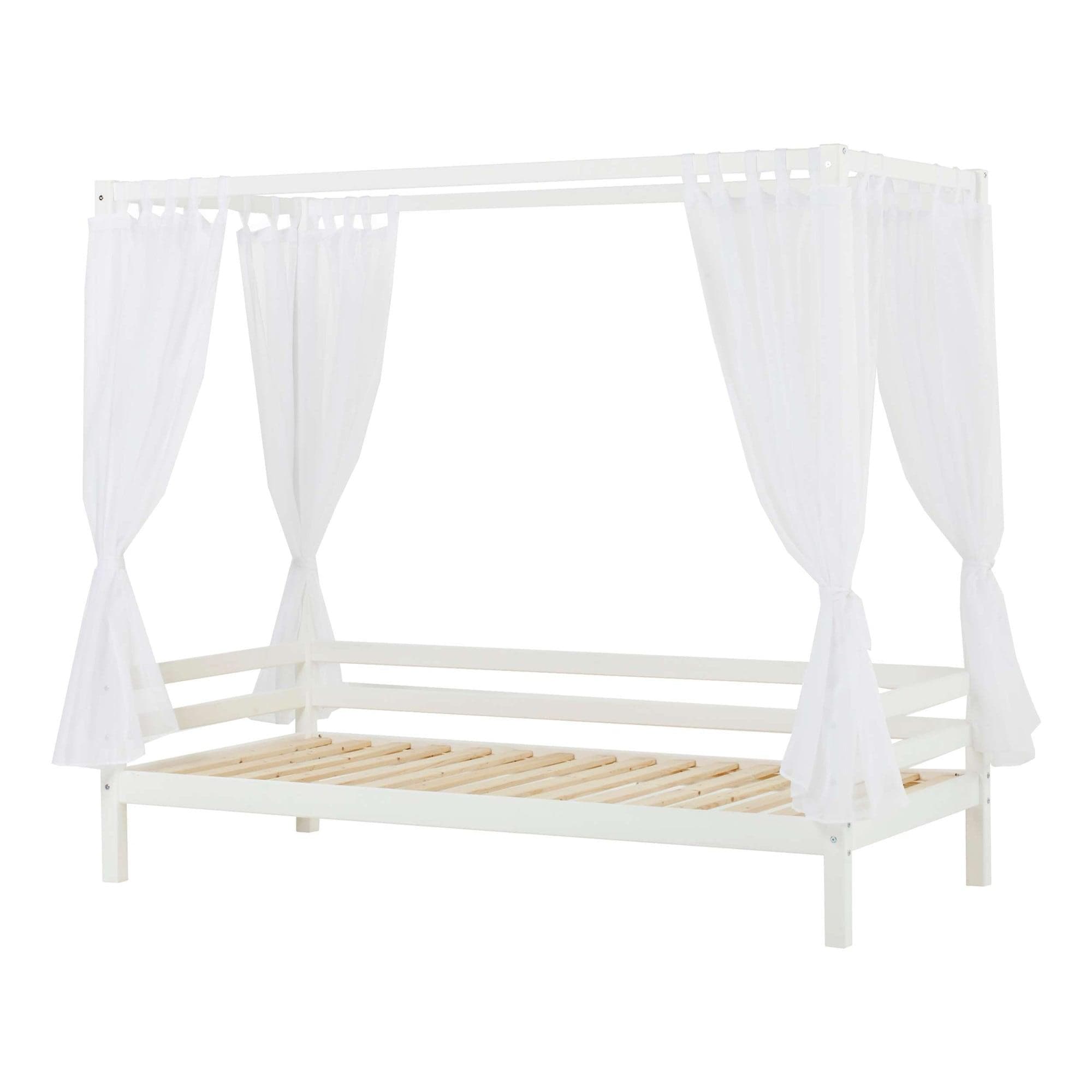 Hoppekids ECO Dream Himmelbett Kiefer Weiß mit Betthimmel