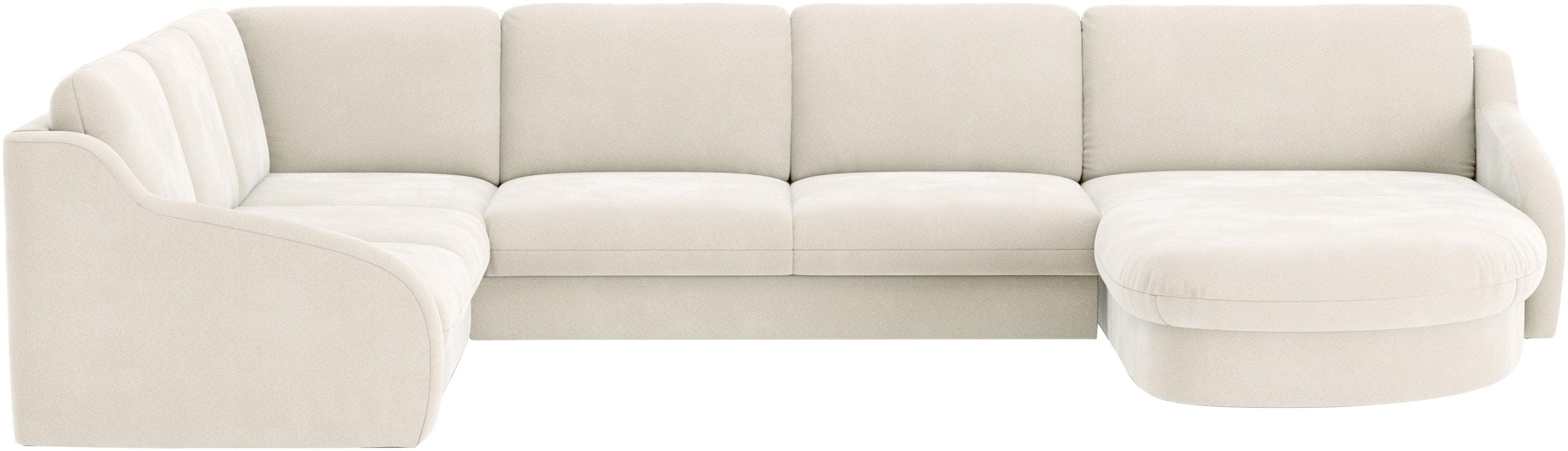 Wohnlandschaft SIT & MORE Soul U-Form Beige Sofa mit Bettfunktion