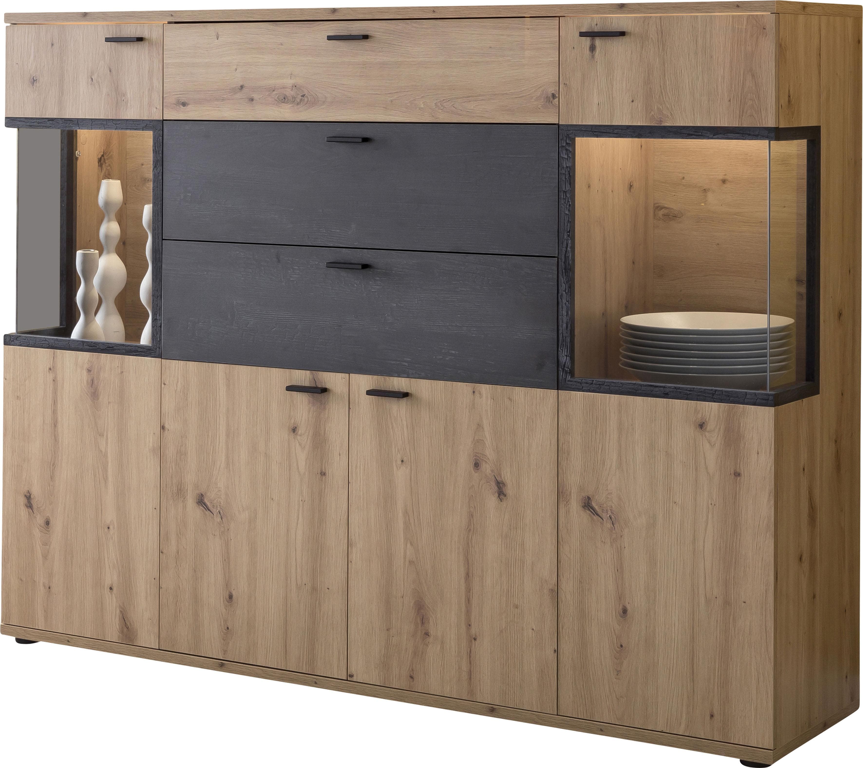 HELA Highboard Atlanta Braun Artisan Eiche Modern