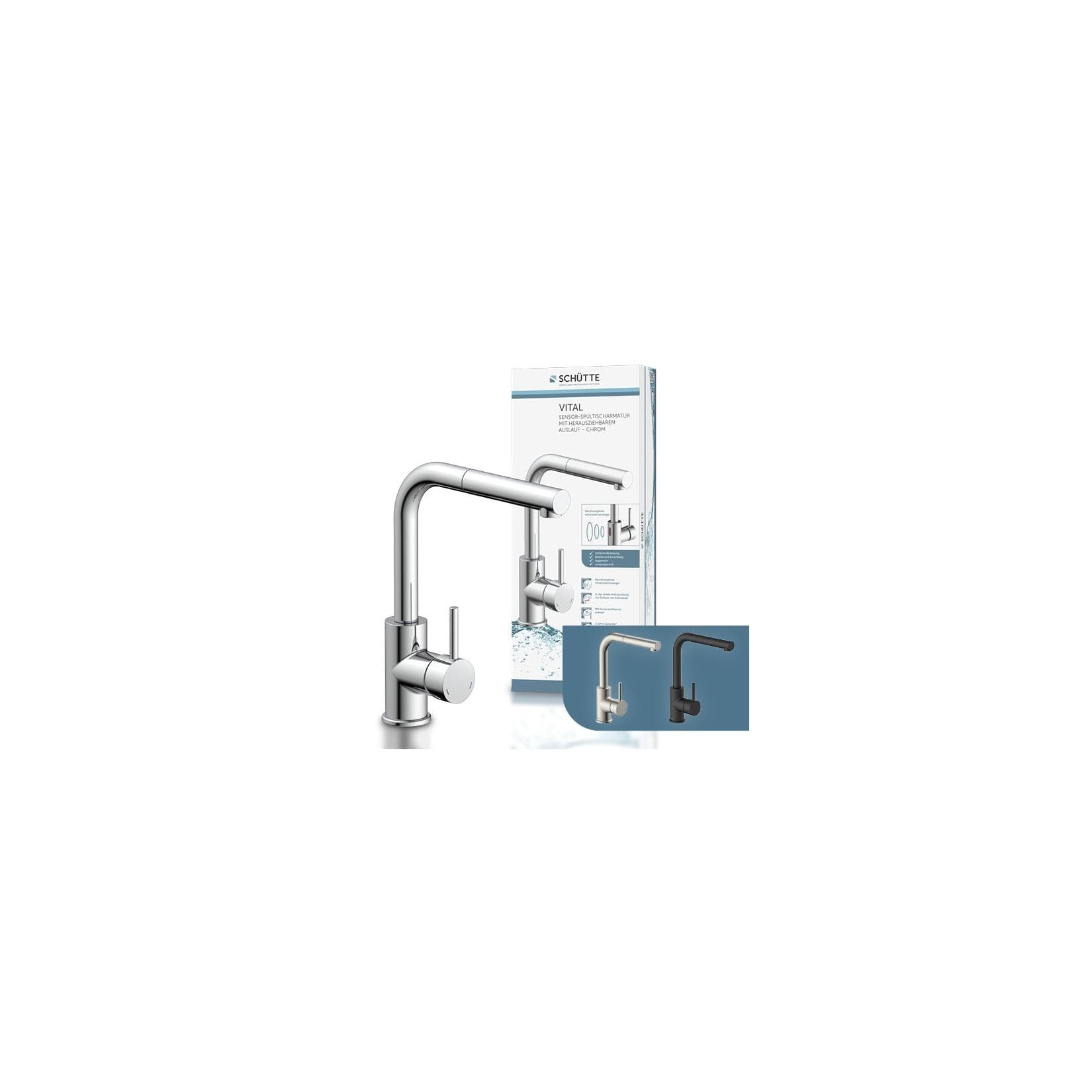 SCHÜTTE VITAL Spültischarmatur Silber Infrarottechnologie