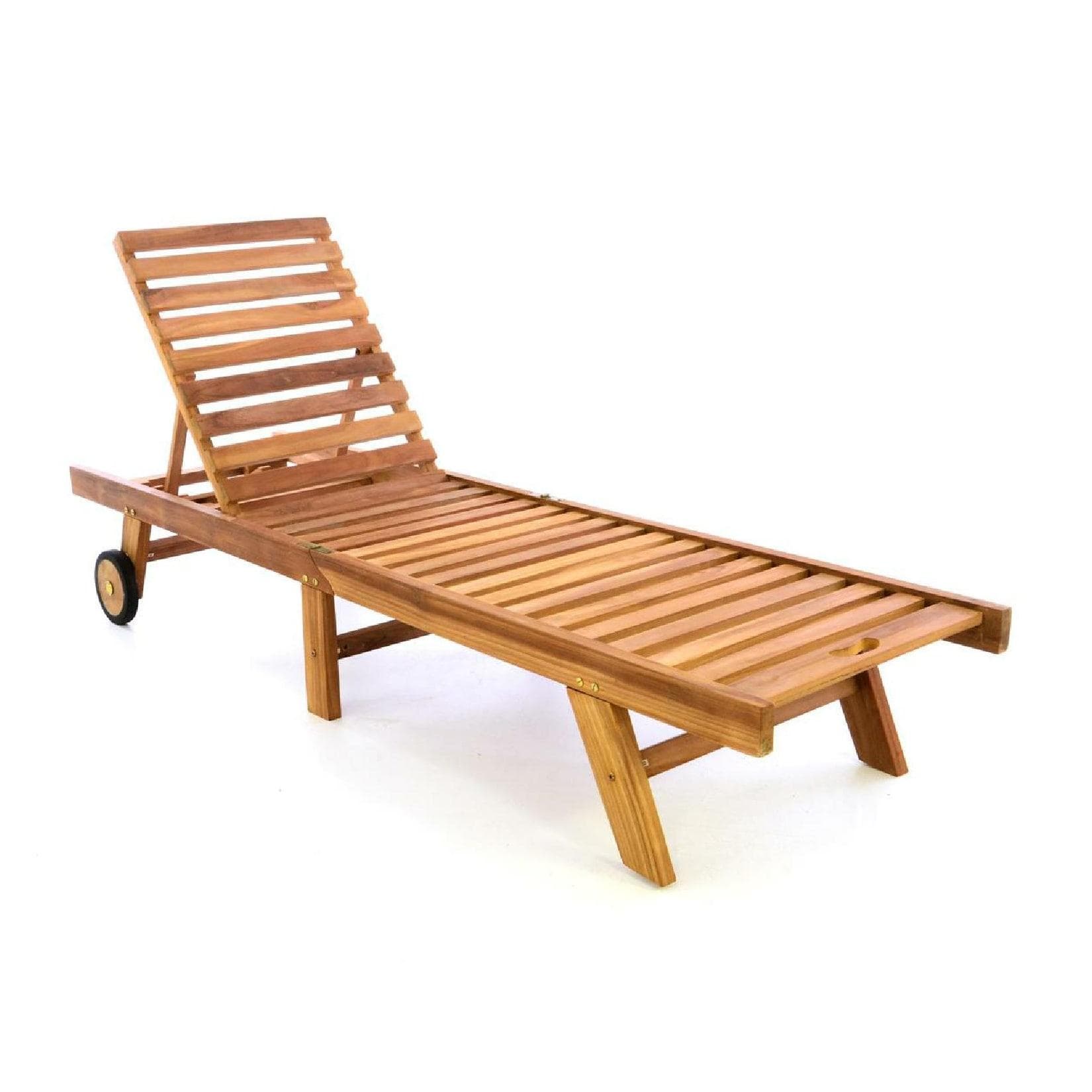 VCM Sonnenliege Gartenliege Teakholz Klappbar mit verstellbarem Kopfteil