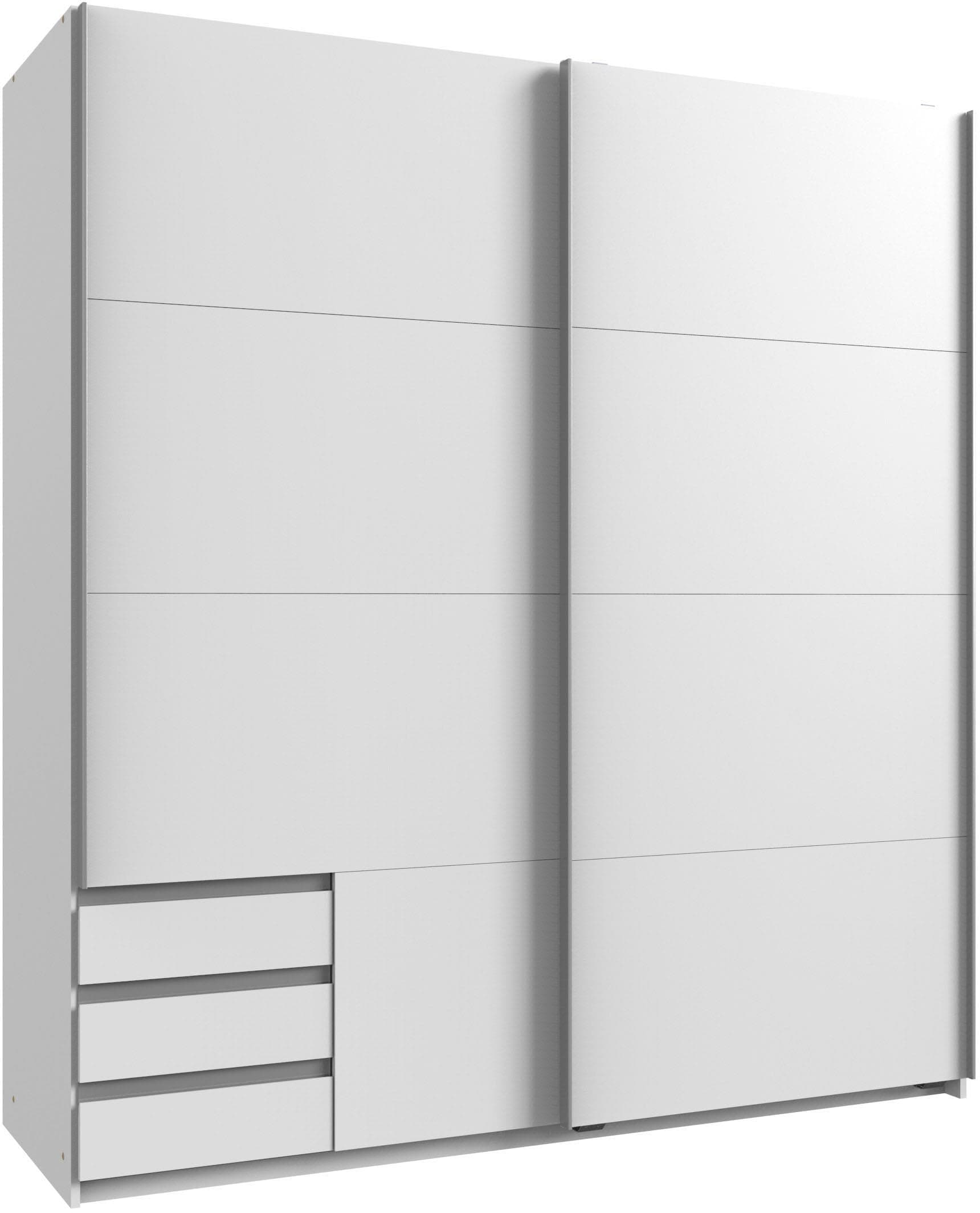 Schwebetürenschrank mit Außenschubladen - geräumige Aufbewahrungslösung