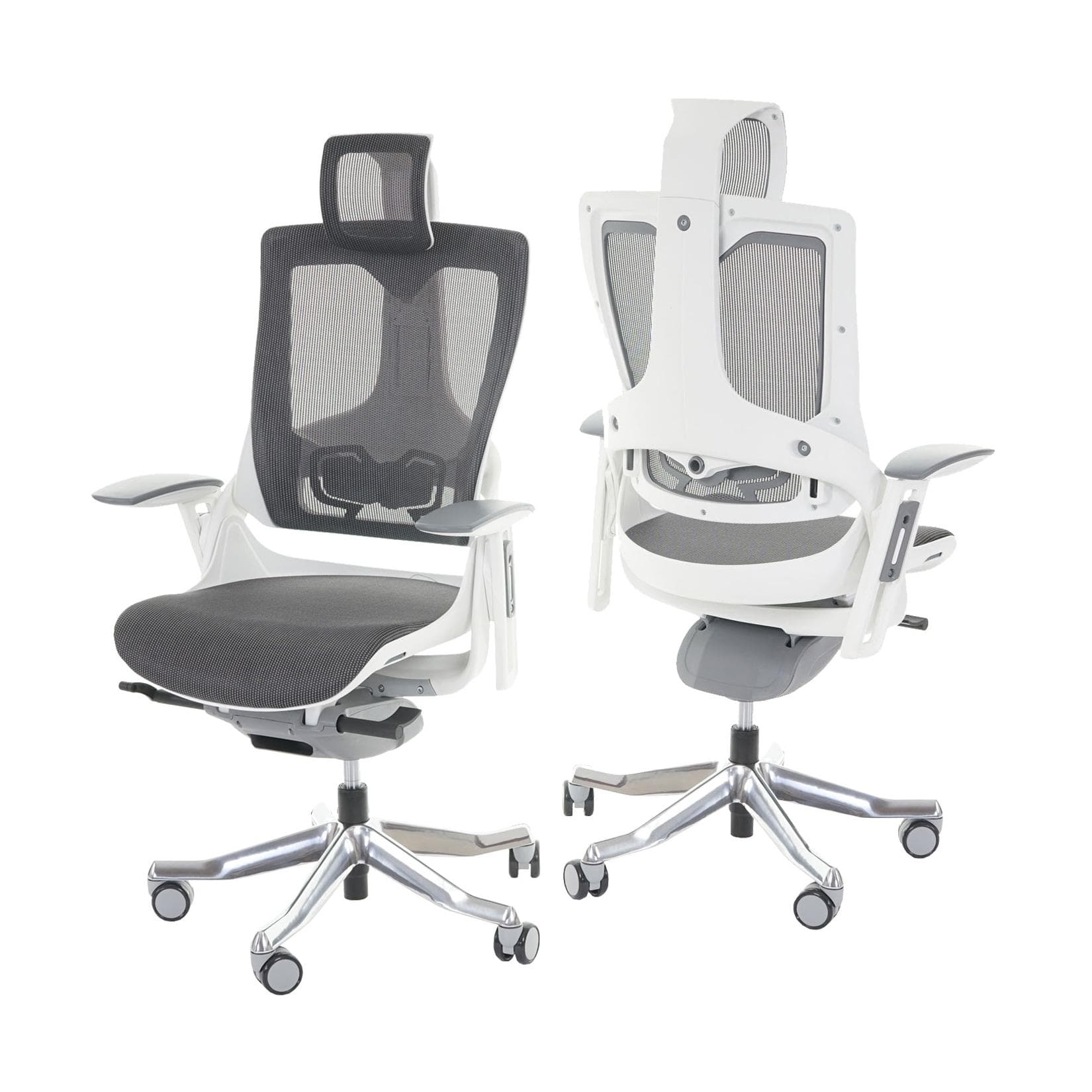 MCW Adelaide Schreibtischstuhl mit Höhenverstellbarer Rückenlehne & Netzbespannung