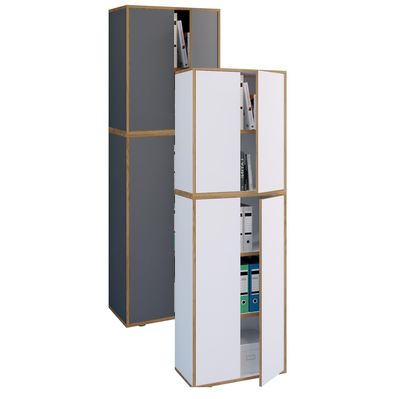 VCM Aktenschrank Büroschrank Schwarz S0RC2033