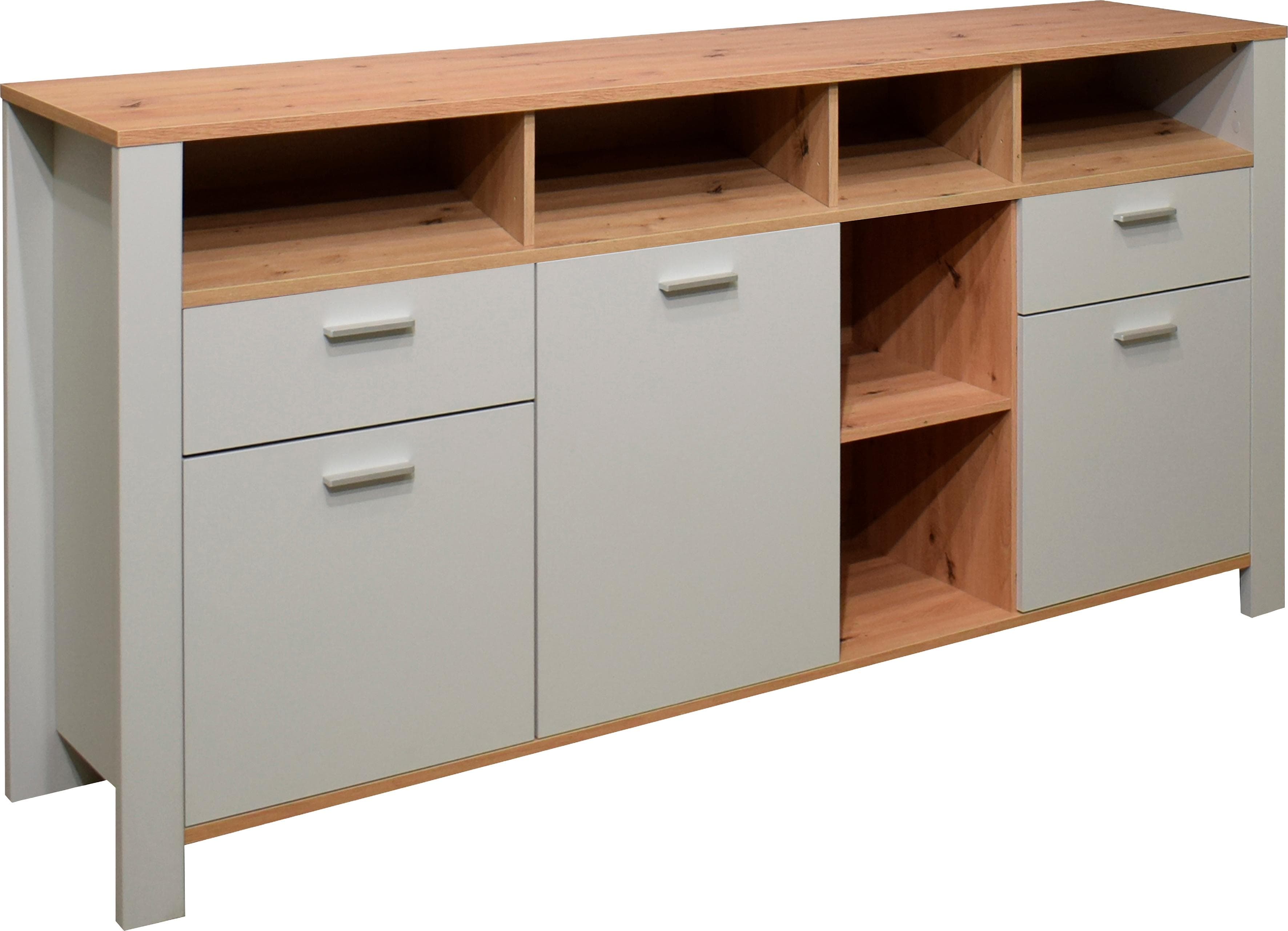 Mäusbacher Sideboard Nele Grau Matt Lack 193 cm Breite