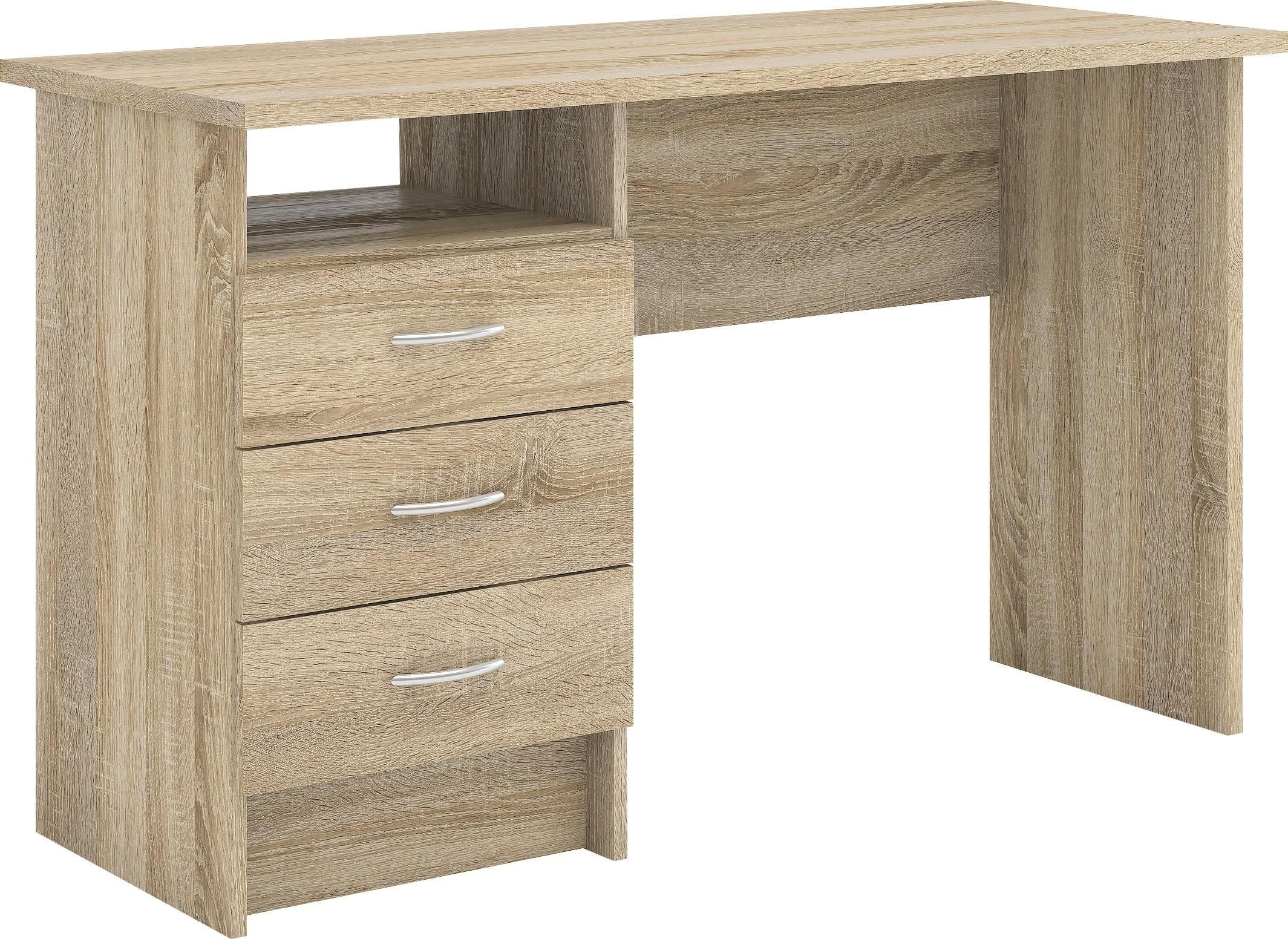 INOSIGN Function Plus Schreibtisch Braun Eichefarben 3 Schubladen