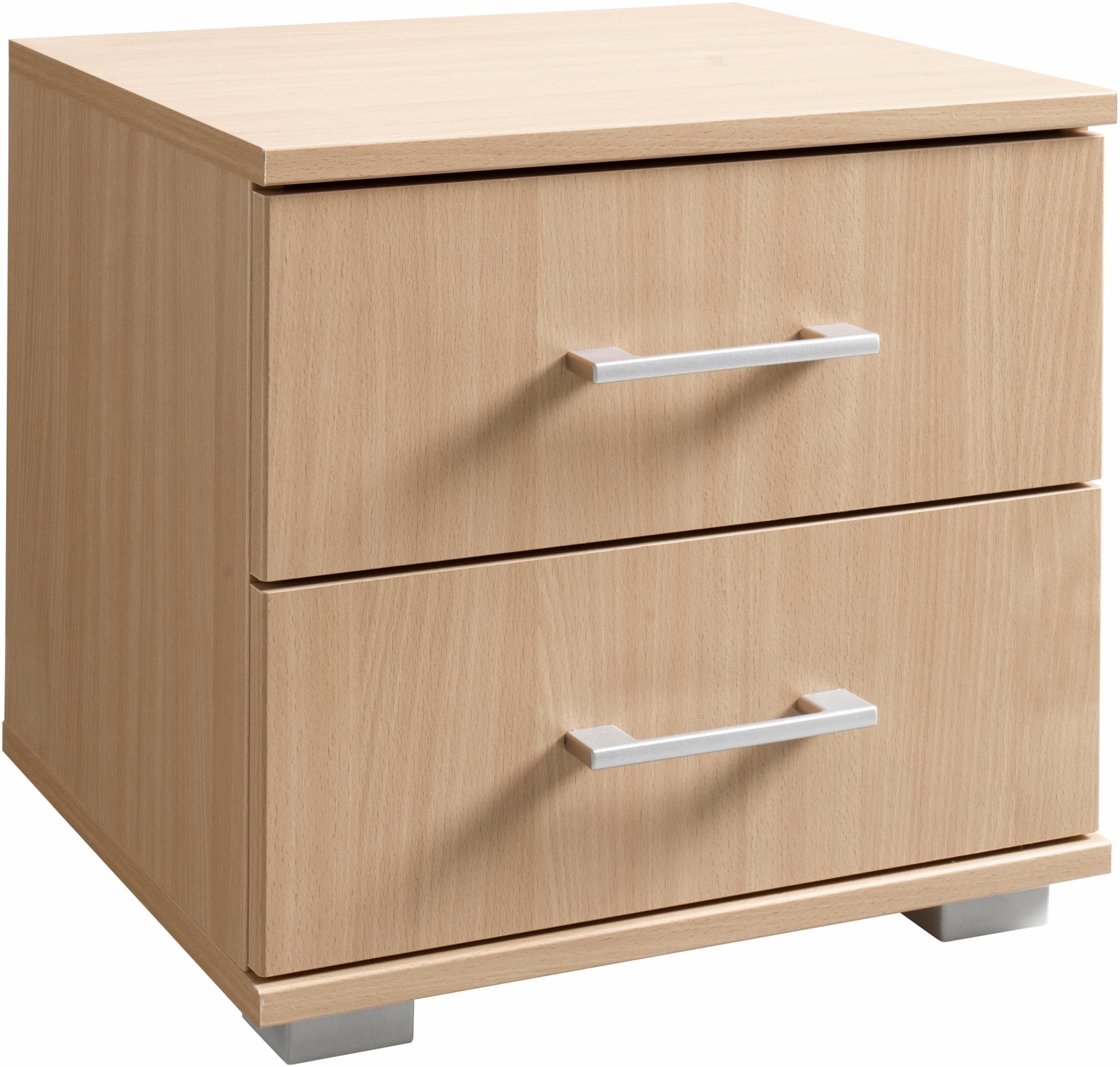 Priess Nachtkommode mit Metallgriffen - Stilvoller Nachttisch