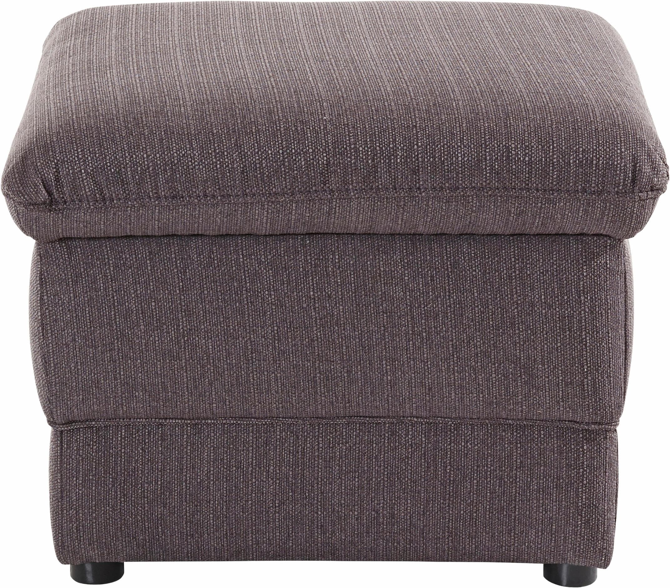 DOMO COLLECTION Polsterhocker Lale Anthrazit Microfaser