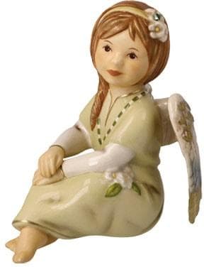 GOEBEL Schutzengel Gloria - Bunte Steingut-Engelfigur
