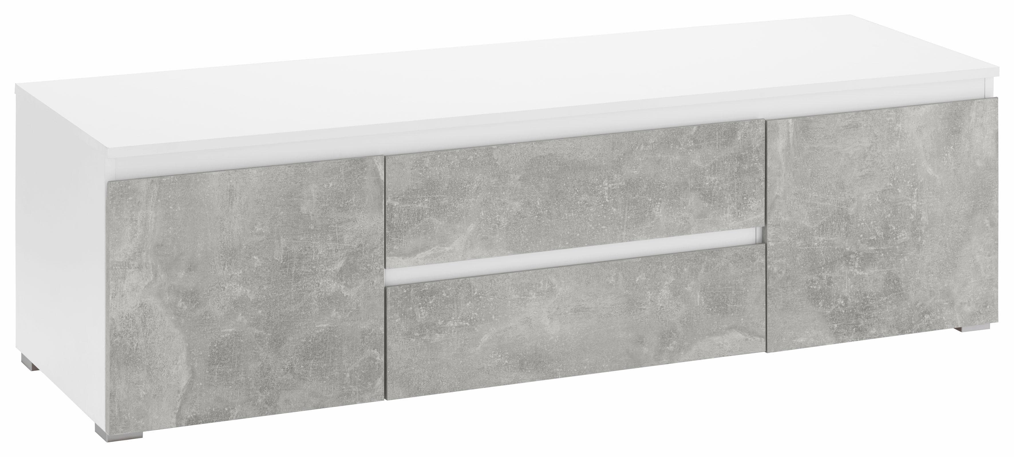 PAROLI Joker Kommode weiß/beton modern