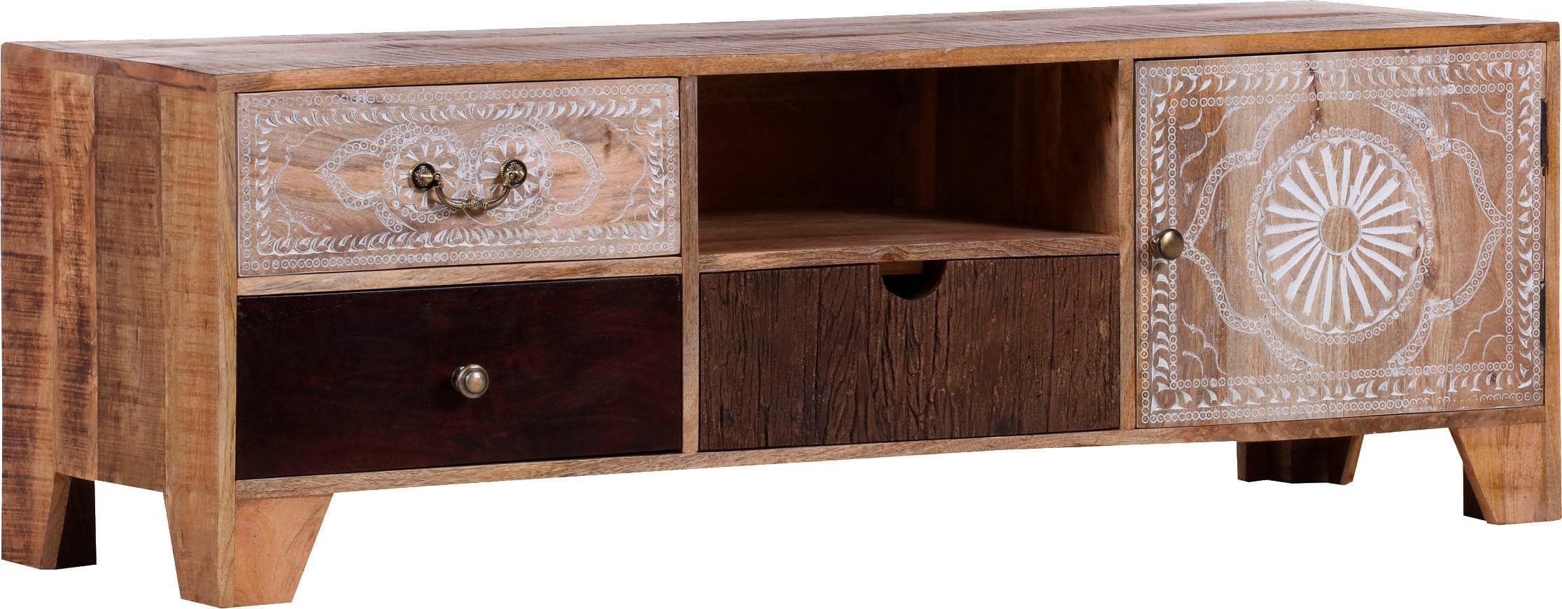 GUTMANN FACTORY Lowboard Puno Massivholz Mango Bunt