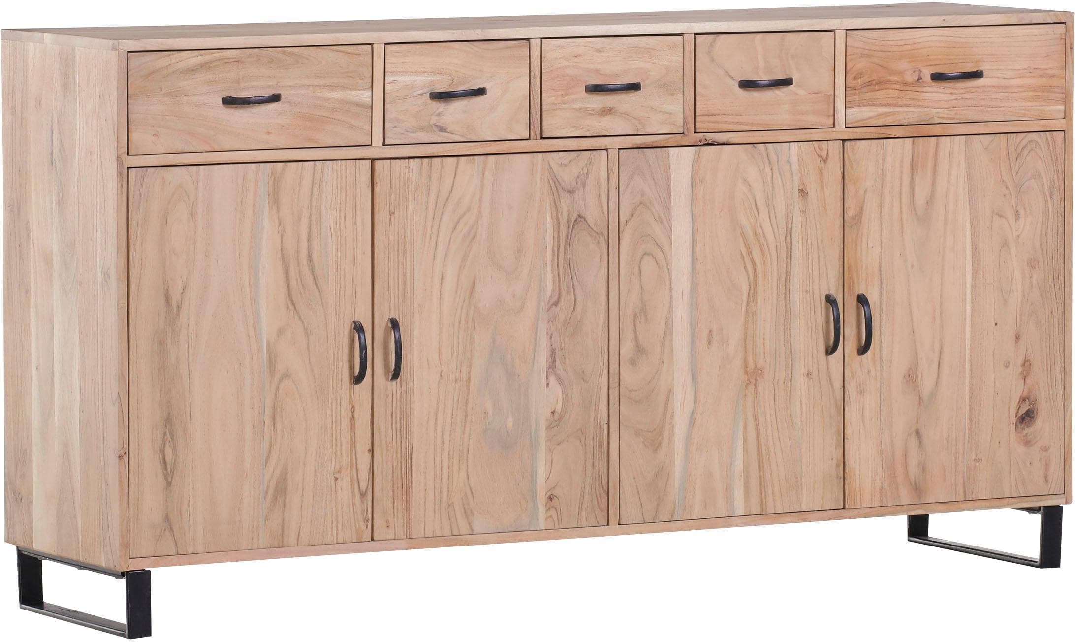 GUTMANN FACTORY Sideboard Georgia Beige Natur Massivholz Industrial