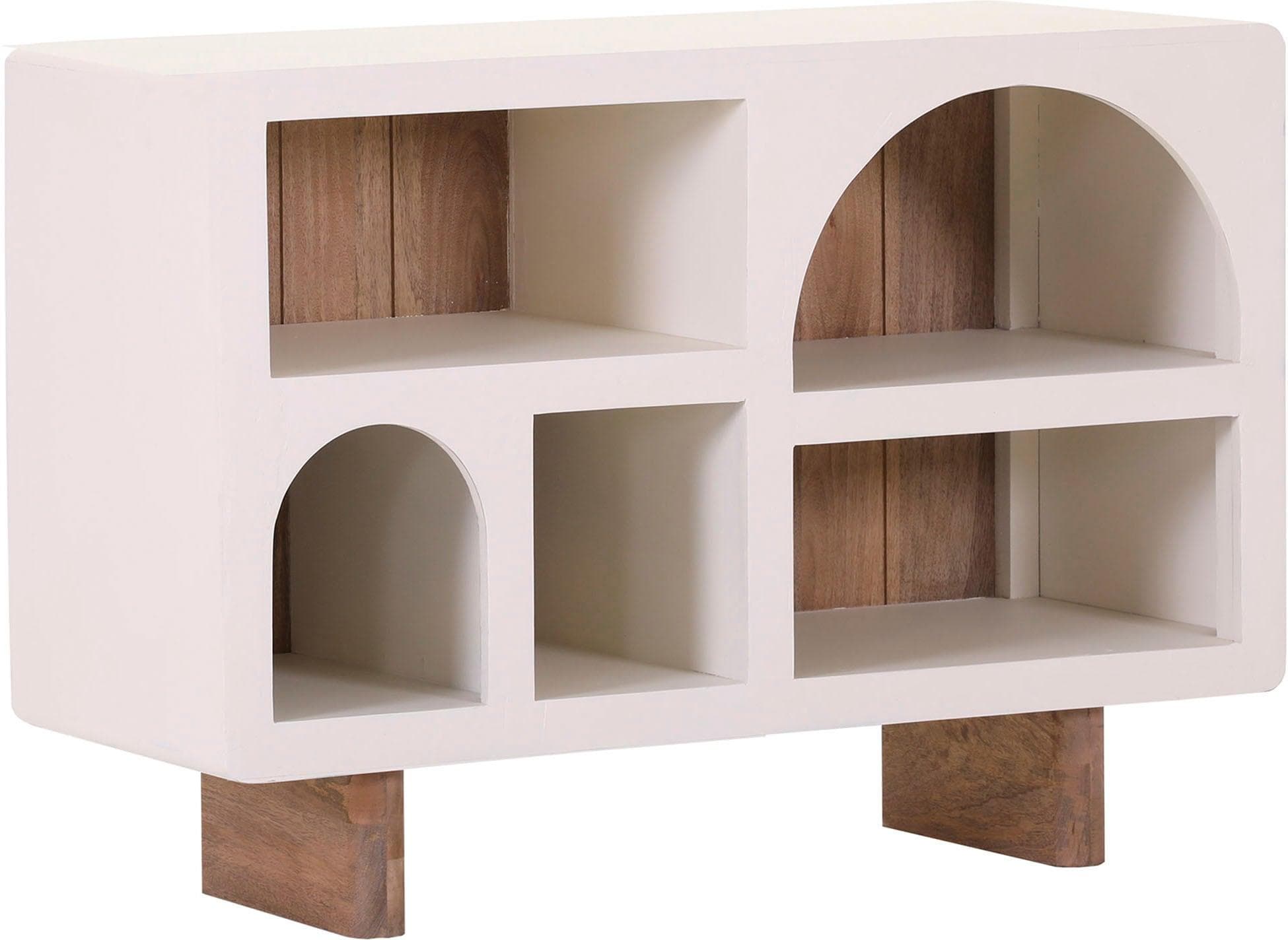 GUTMANN FACTORY Sideboard Weiß 5 Fächer Tadelakt