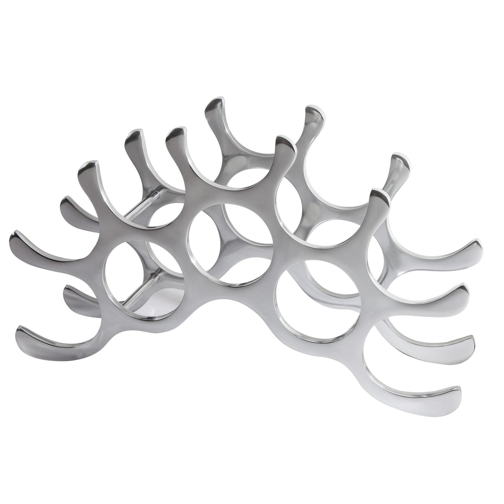riess-ambiente Weinregal FLAME 48cm Silber Flammendesign