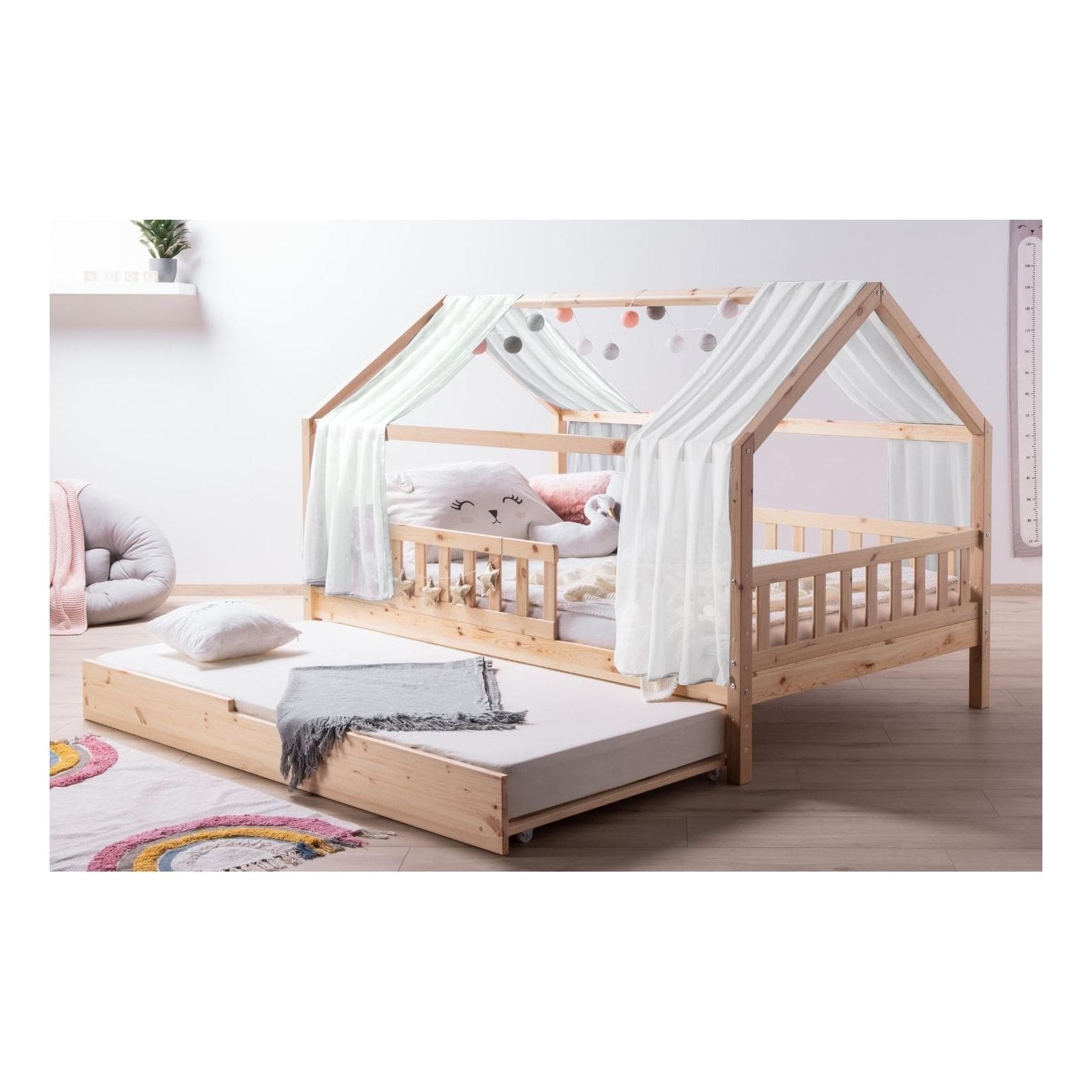 TiCAA Kim Kinderbett Hausbett Montessori Massivholz