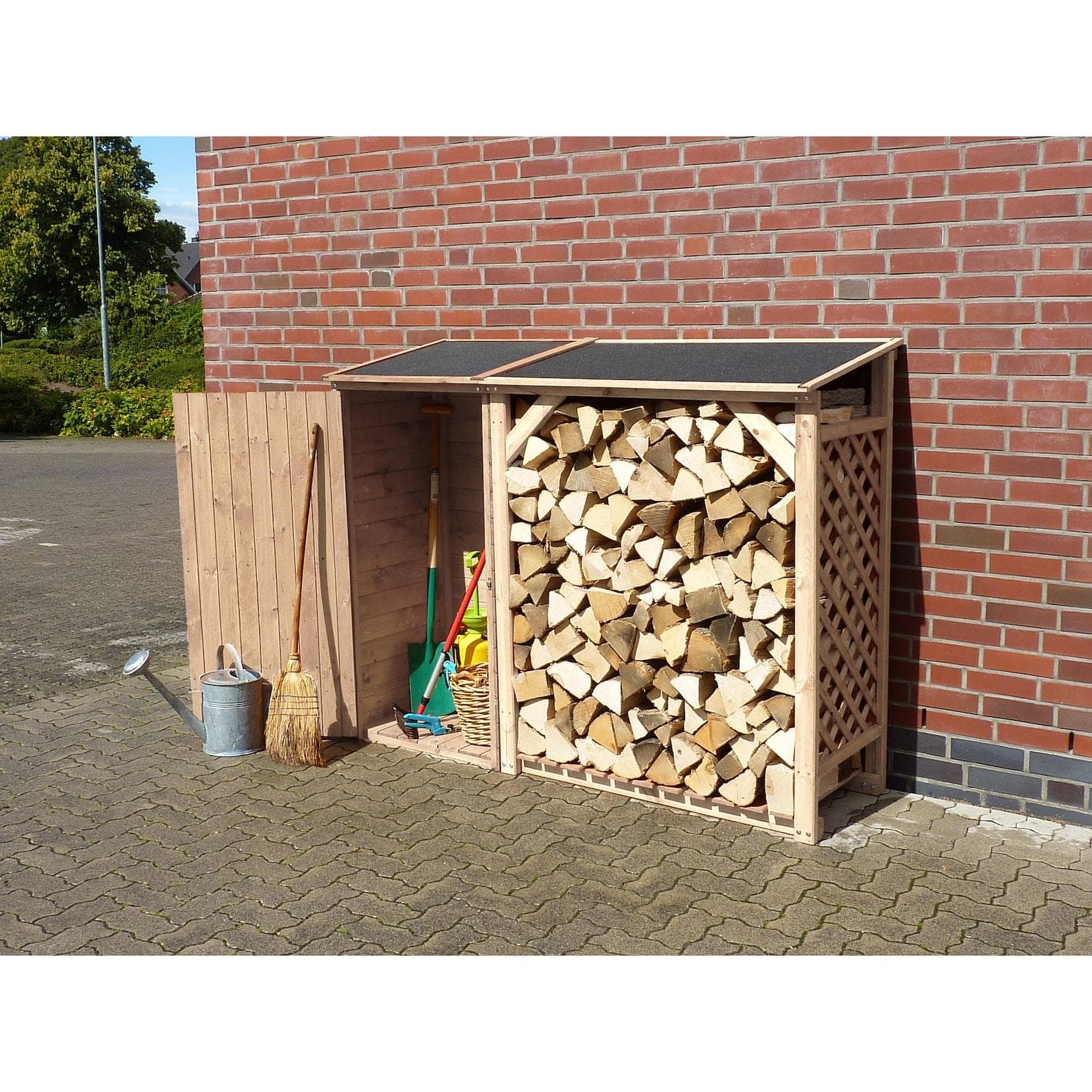 Promadino Kaminholzkombination "Speyer" Kiefernholz