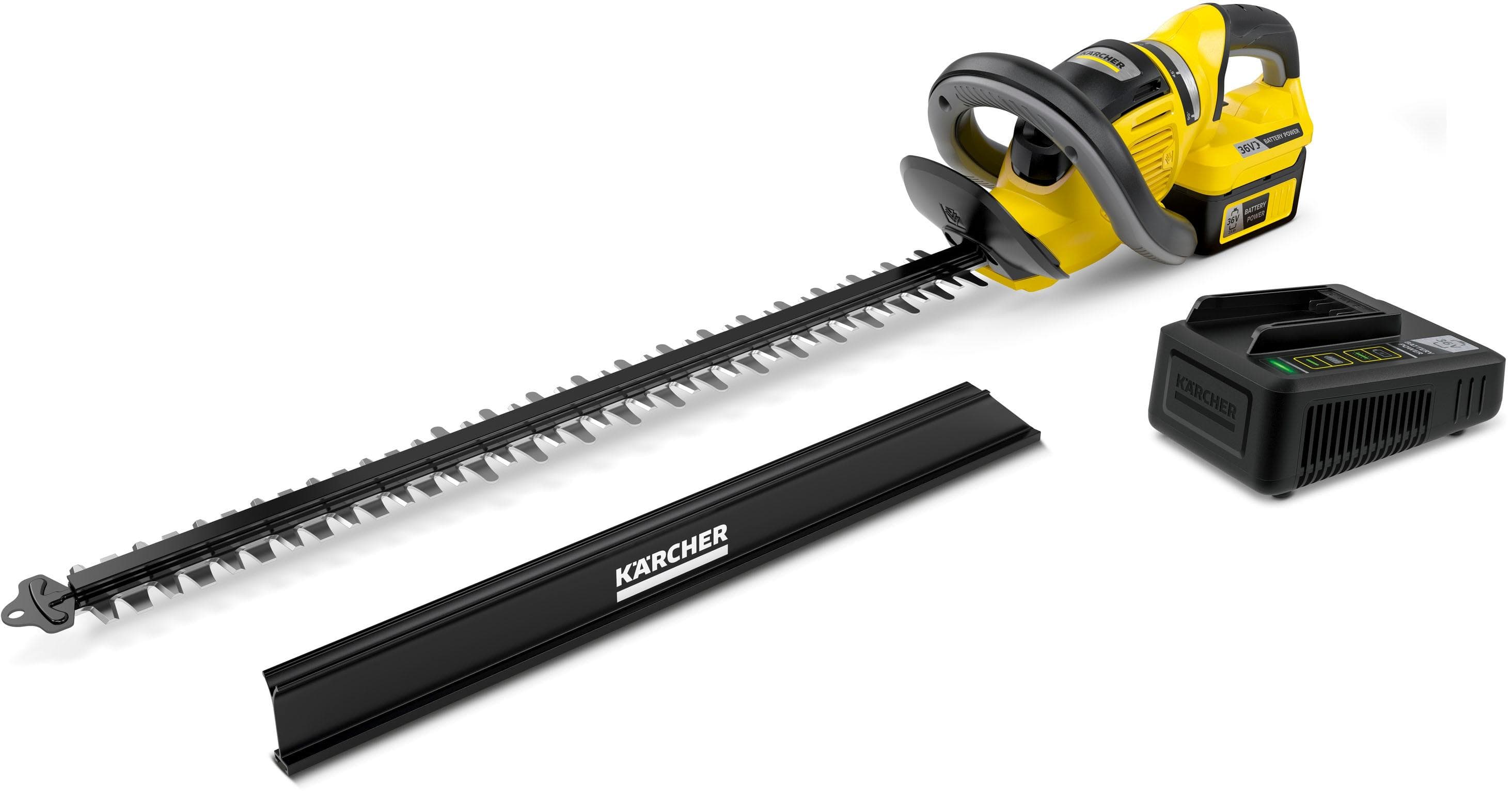 Kärcher Akku-Heckenschere HGE 36-60 Battery Set Gelb mit Sägefunktion