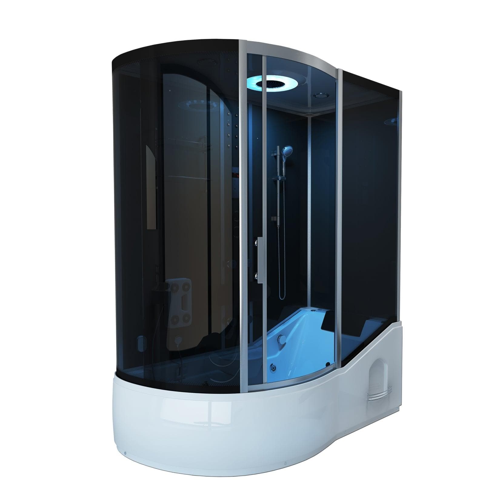 Home Deluxe All in 4in1 Duschkabine Schwarz 4-in-1-Funktion